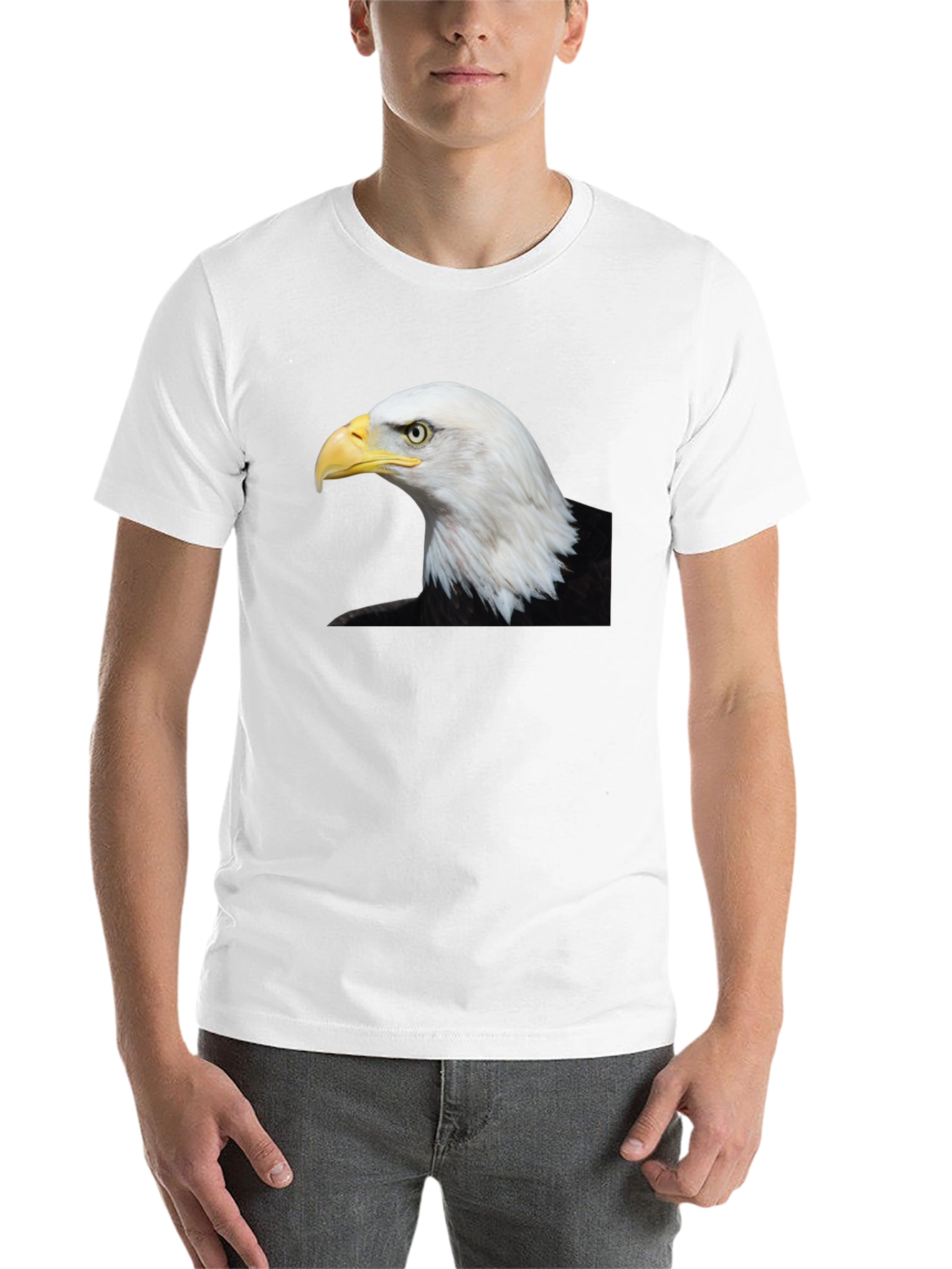 Black Bald Eagle Graphic Black T-Shirt view 14