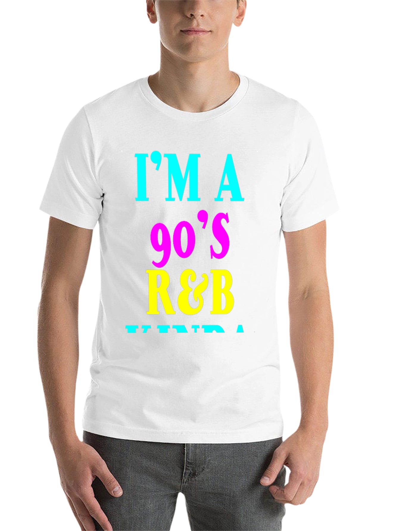 Black I'm a 90's R&B Kinda Guy Graphic Tee view 14