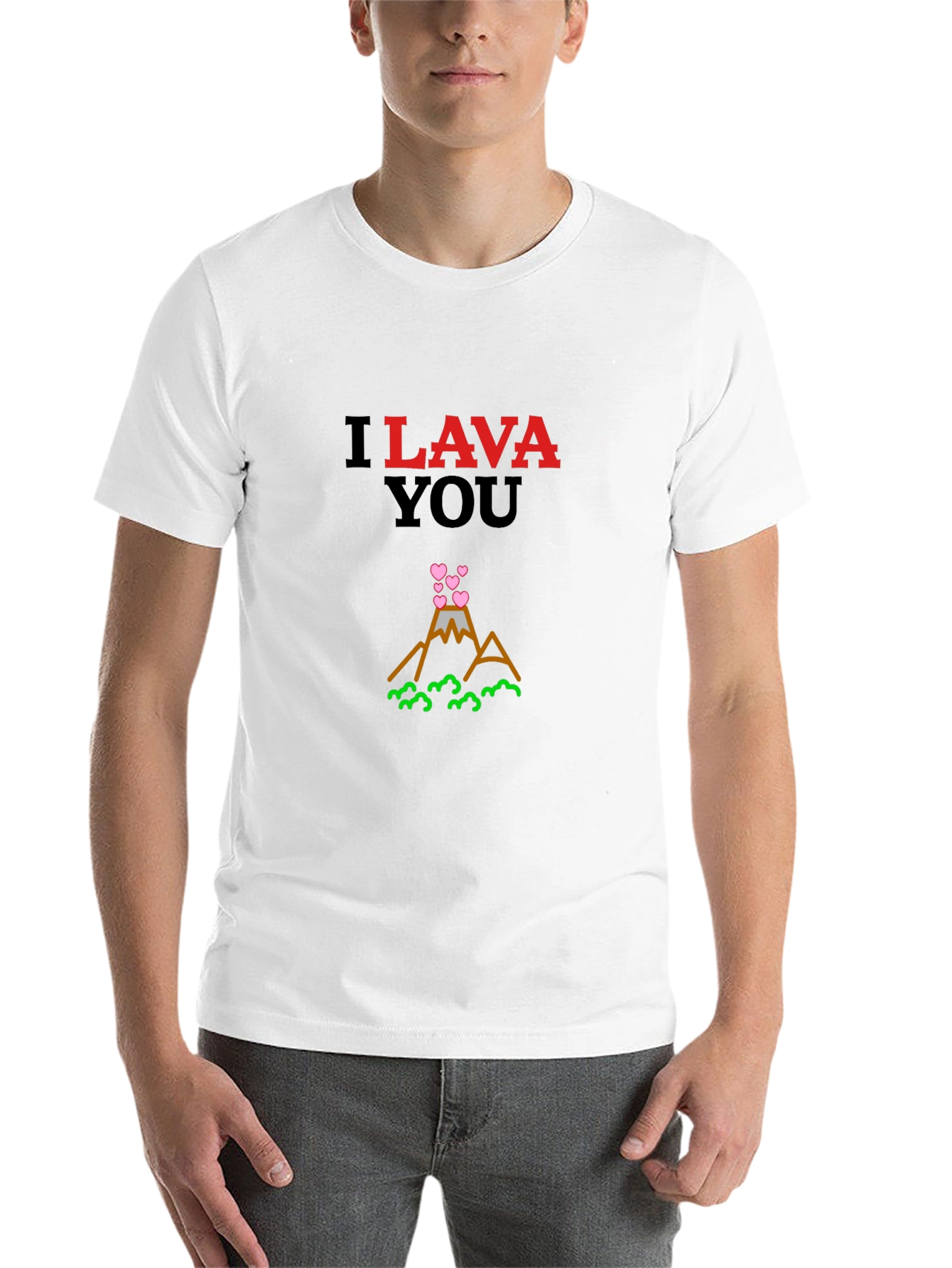 Black I Lava You Graphic Tee - Love Volcano Shirt view 14