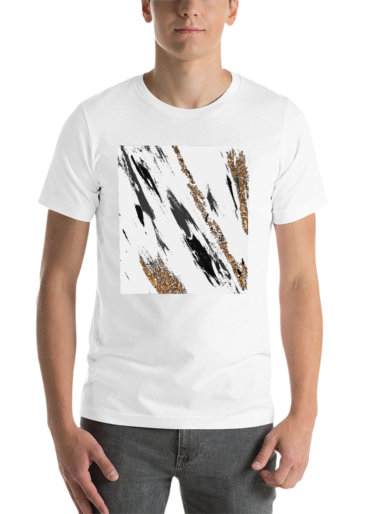 Black Abstract Art Black T-Shirt view 14