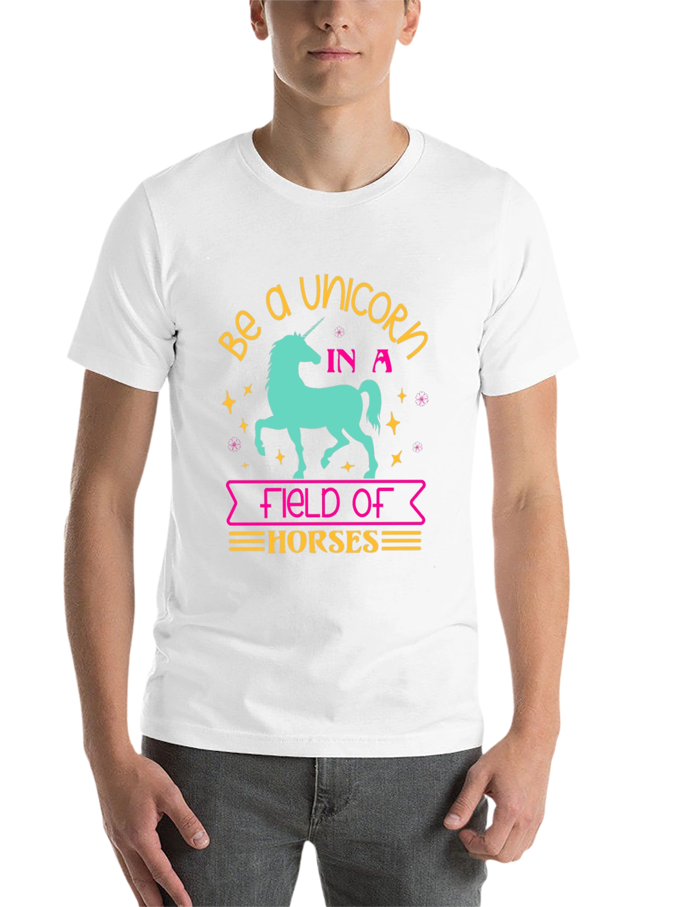 Black Be a Unicorn T-Shirt - Fun Graphic Tee view 14