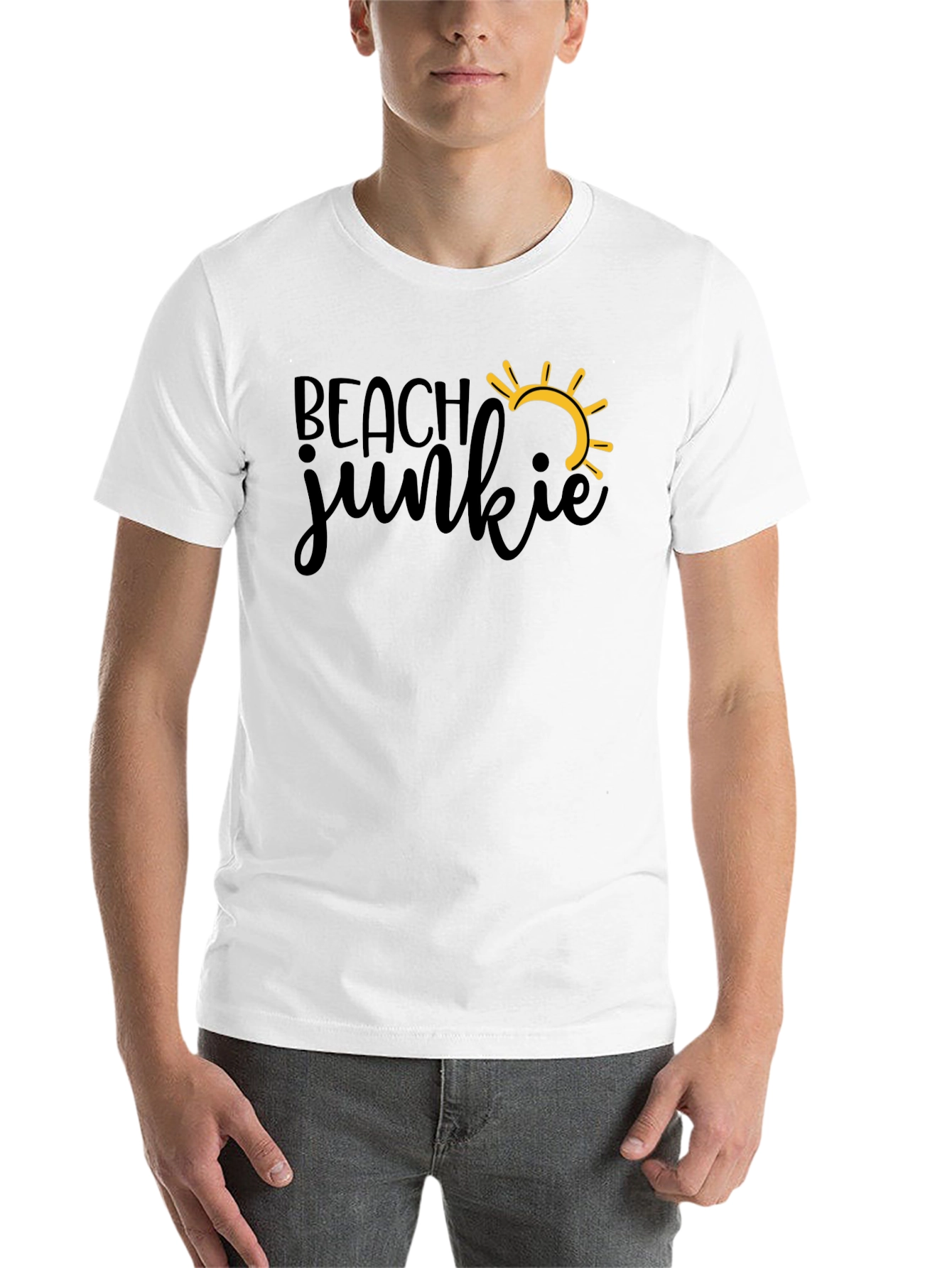 Black Beach Junkie T-Shirt - Summer Fun Tee view 14