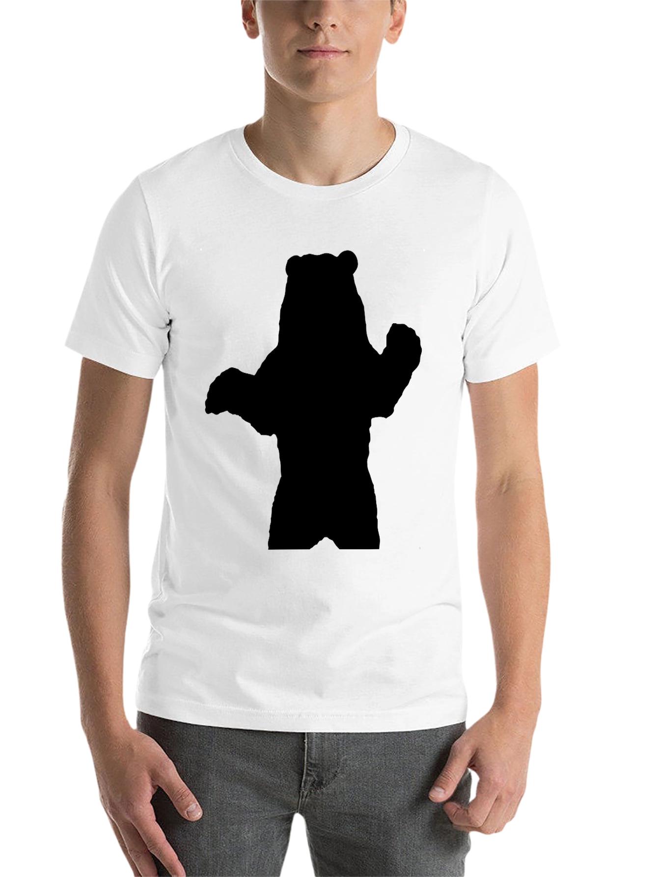 Black Bear Silhouette Graphic Tee - Black view 14