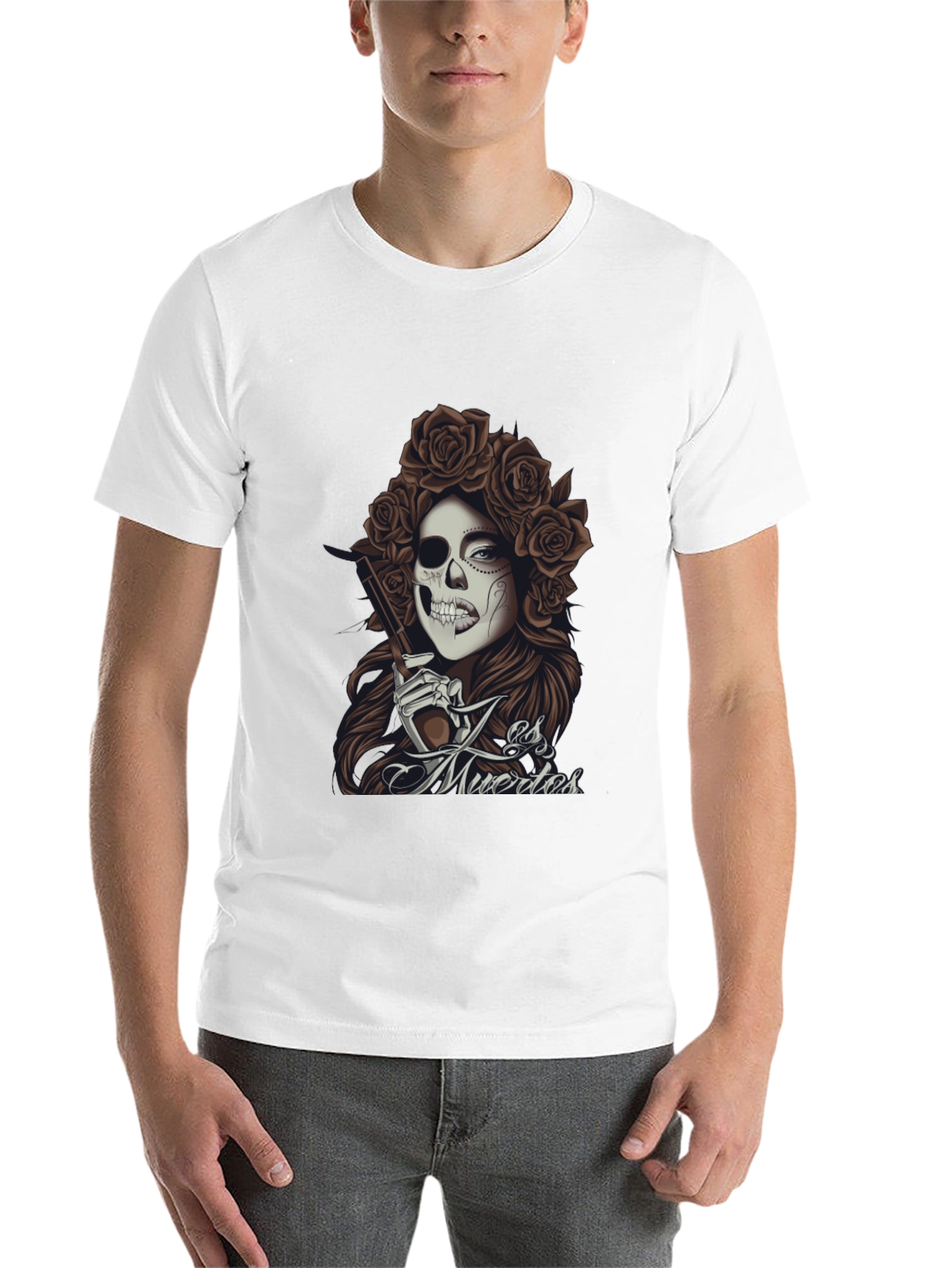 Black Day of the Dead Graphic Tee - La Es Muertos view 14