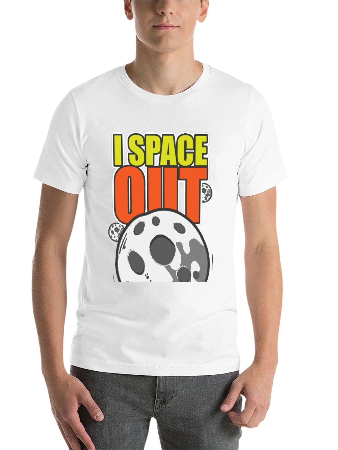 Black I Space Out T-Shirt - Black Cotton Blend view 14