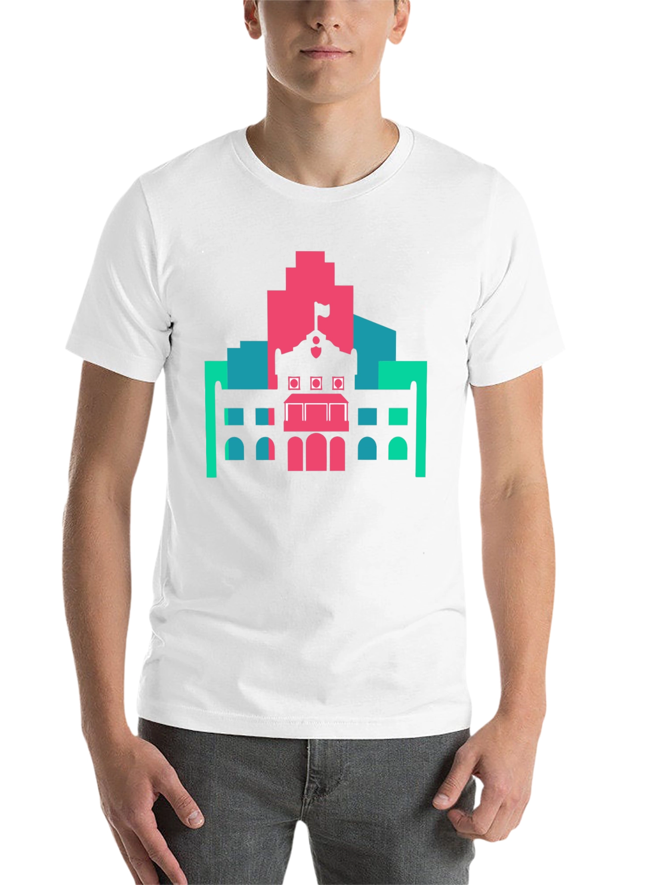 Black Architectural Graphic Tee - Modern Building Design view 14