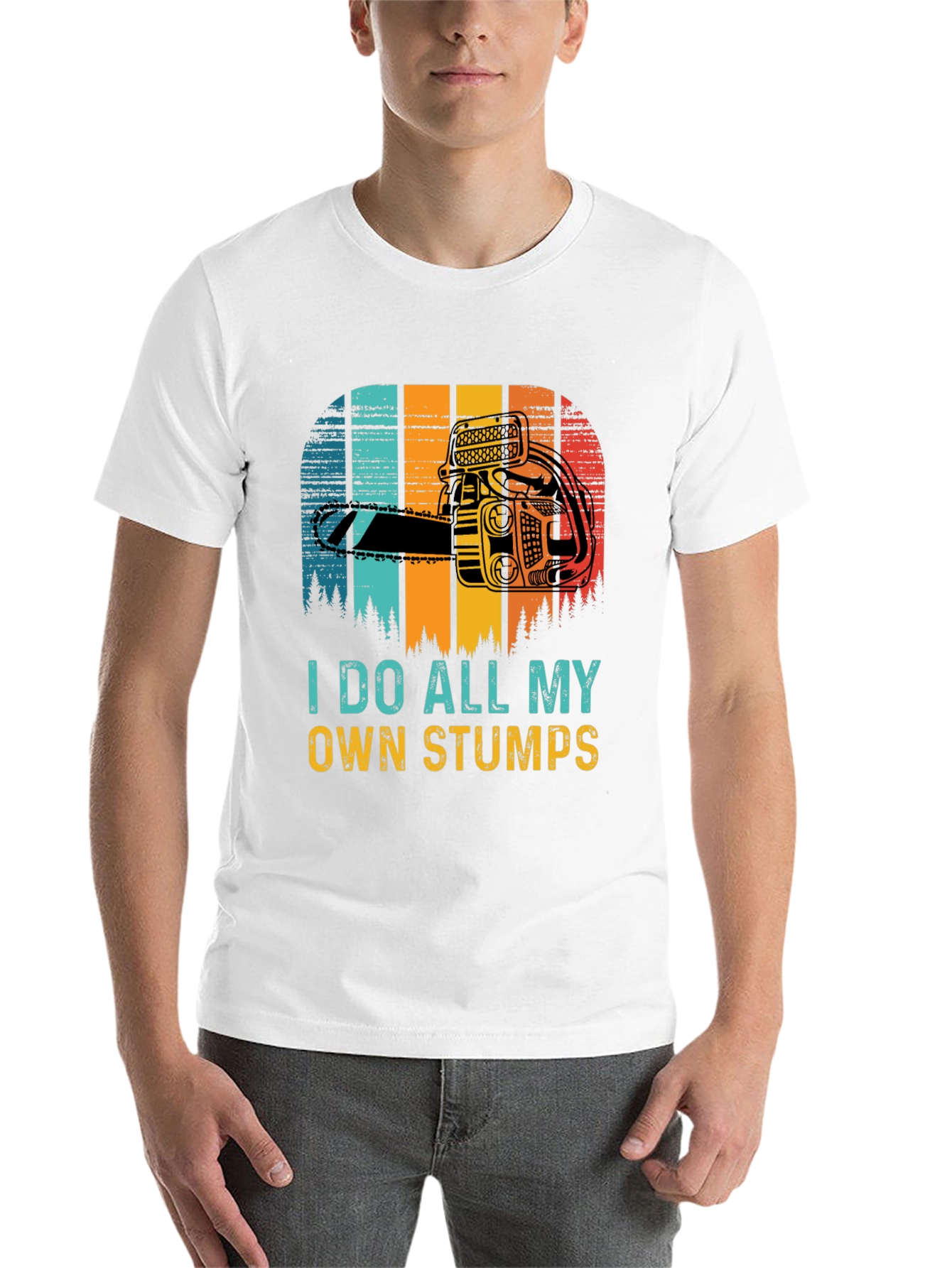 Black I Do All My Own Stumps Funny Graphic Tee view 14