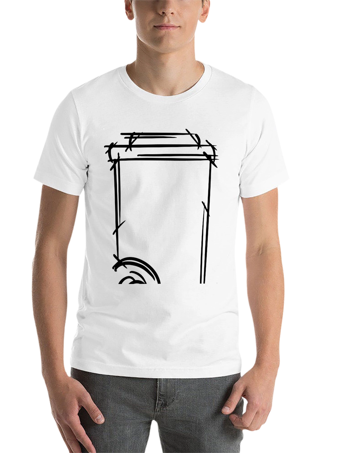 Black Edgy Graphic Print Black T-Shirt view 14