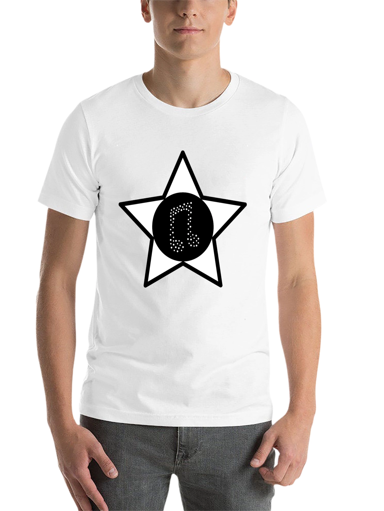 Black Star Music Note Black T-Shirt view 14