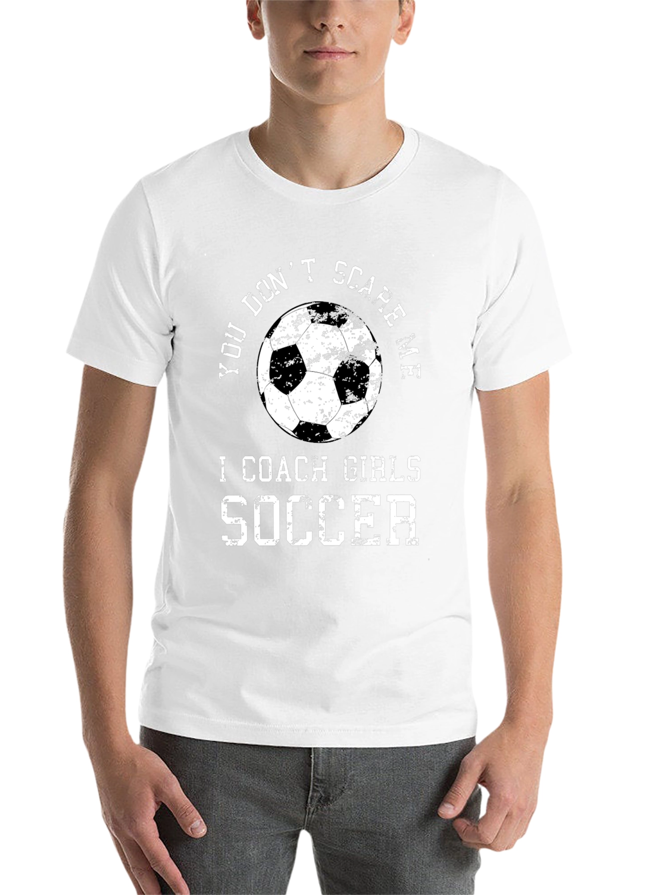 Black You Don't Scare Me I Coach Girls Soccer T-Shirt view 14