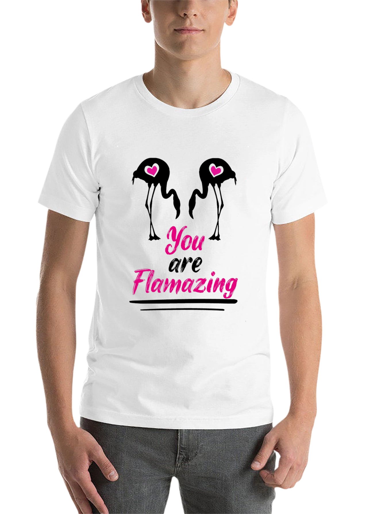 Black Flamazing Flamingo Graphic Tee - Black view 14