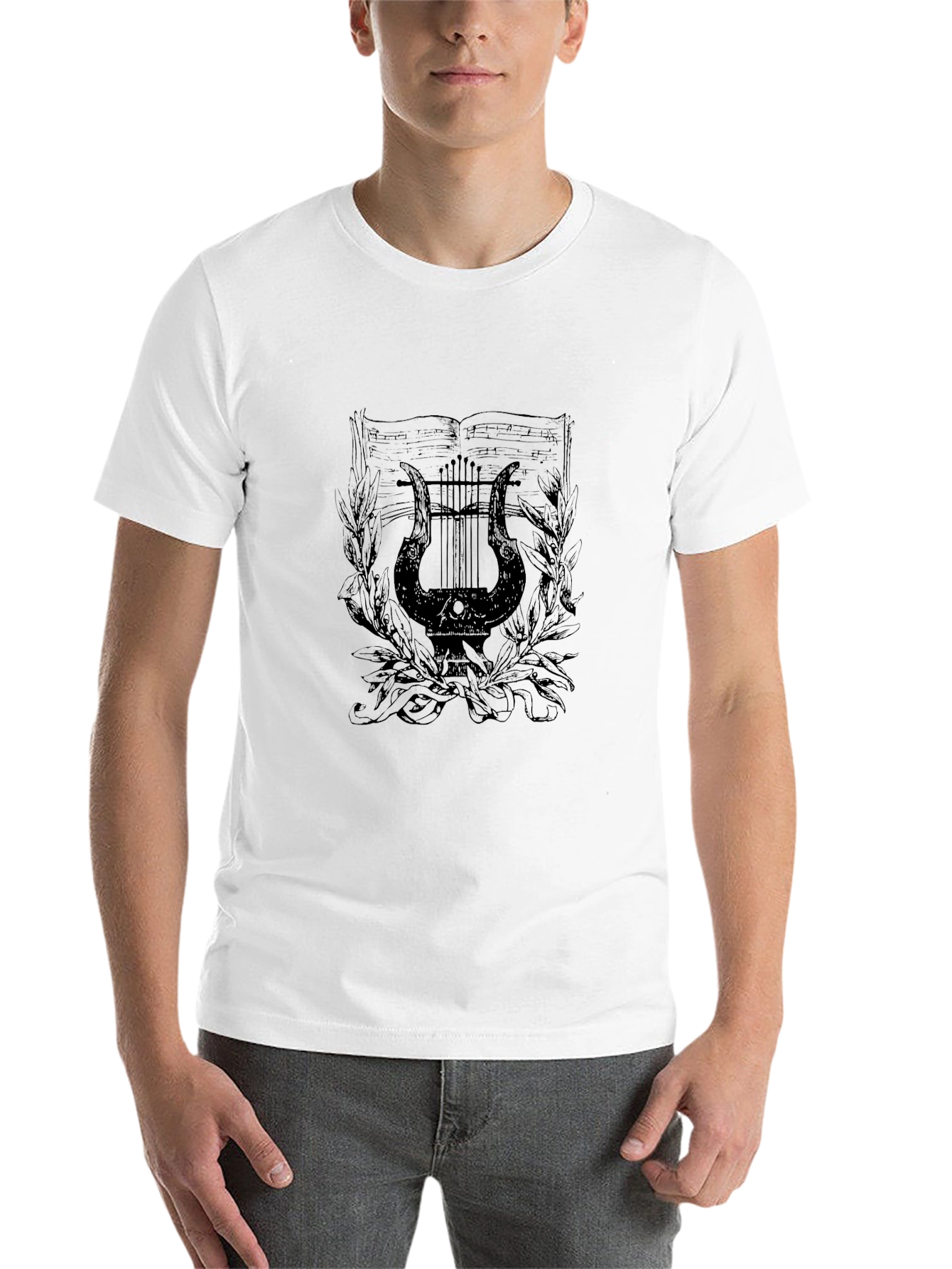 Black Lyre Graphic Black T-Shirt view 14