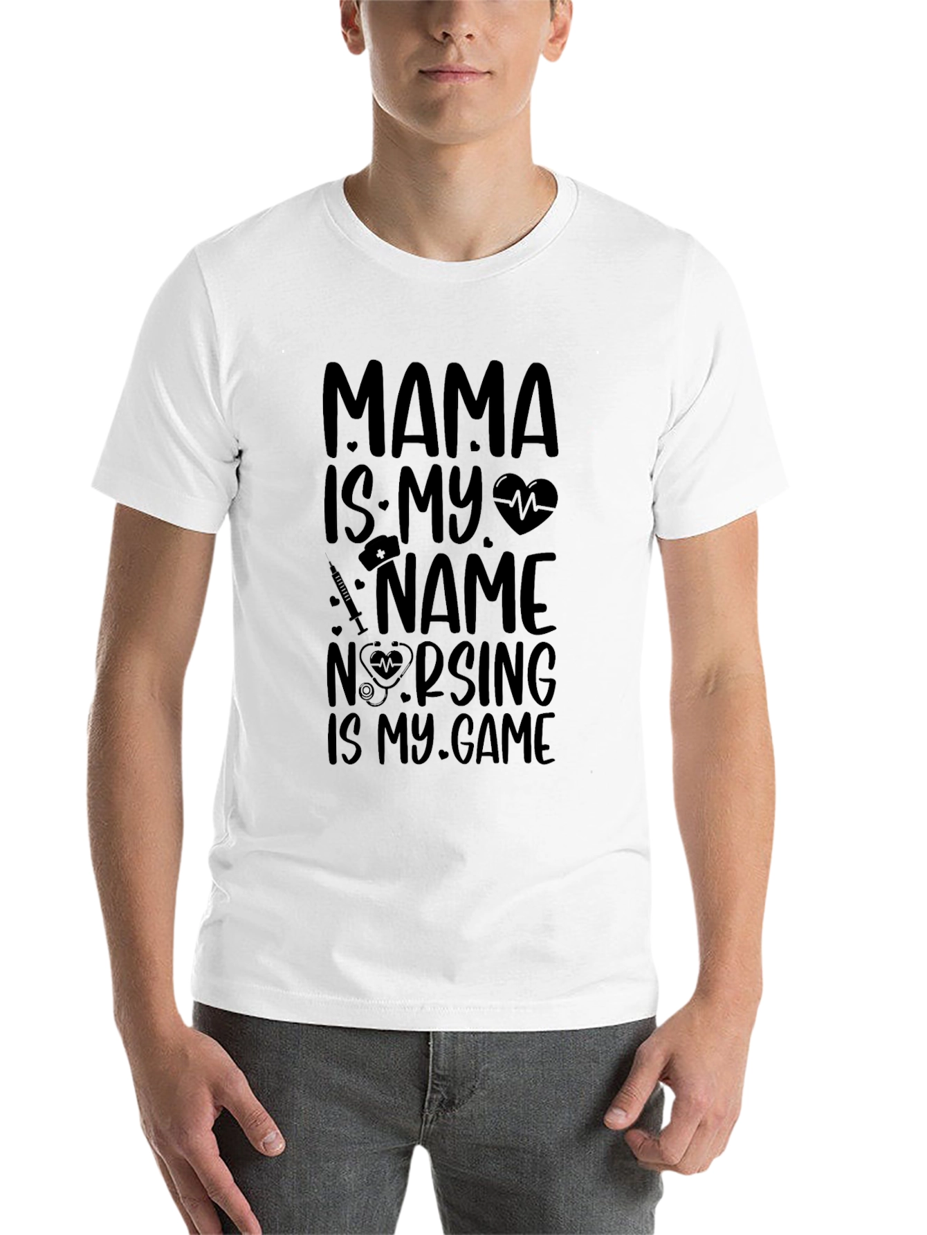 Black Mama Nursing Game T-Shirt view 14
