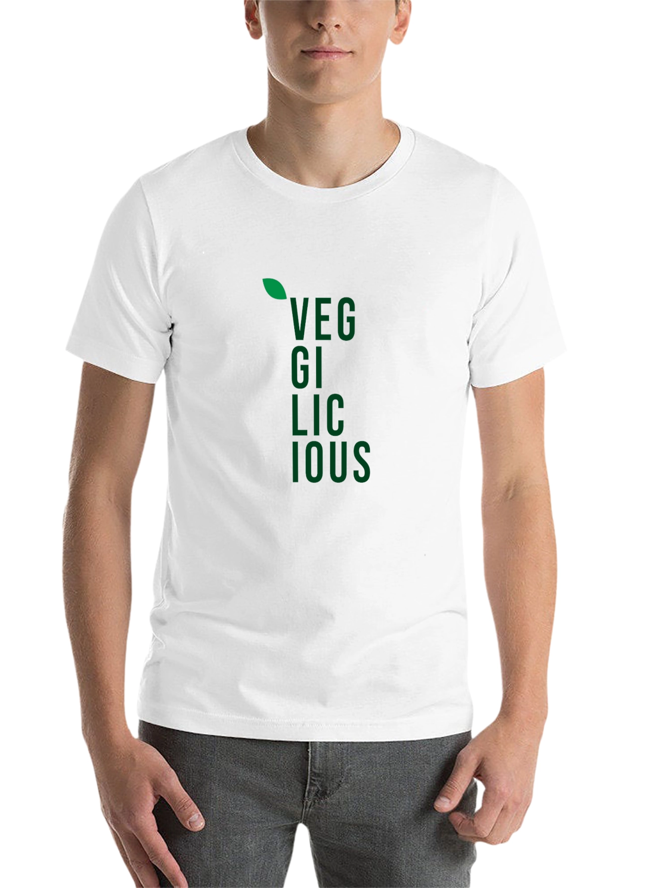 Black Veggilicious T-Shirt - Black Cotton Vegan Style Tee view 14