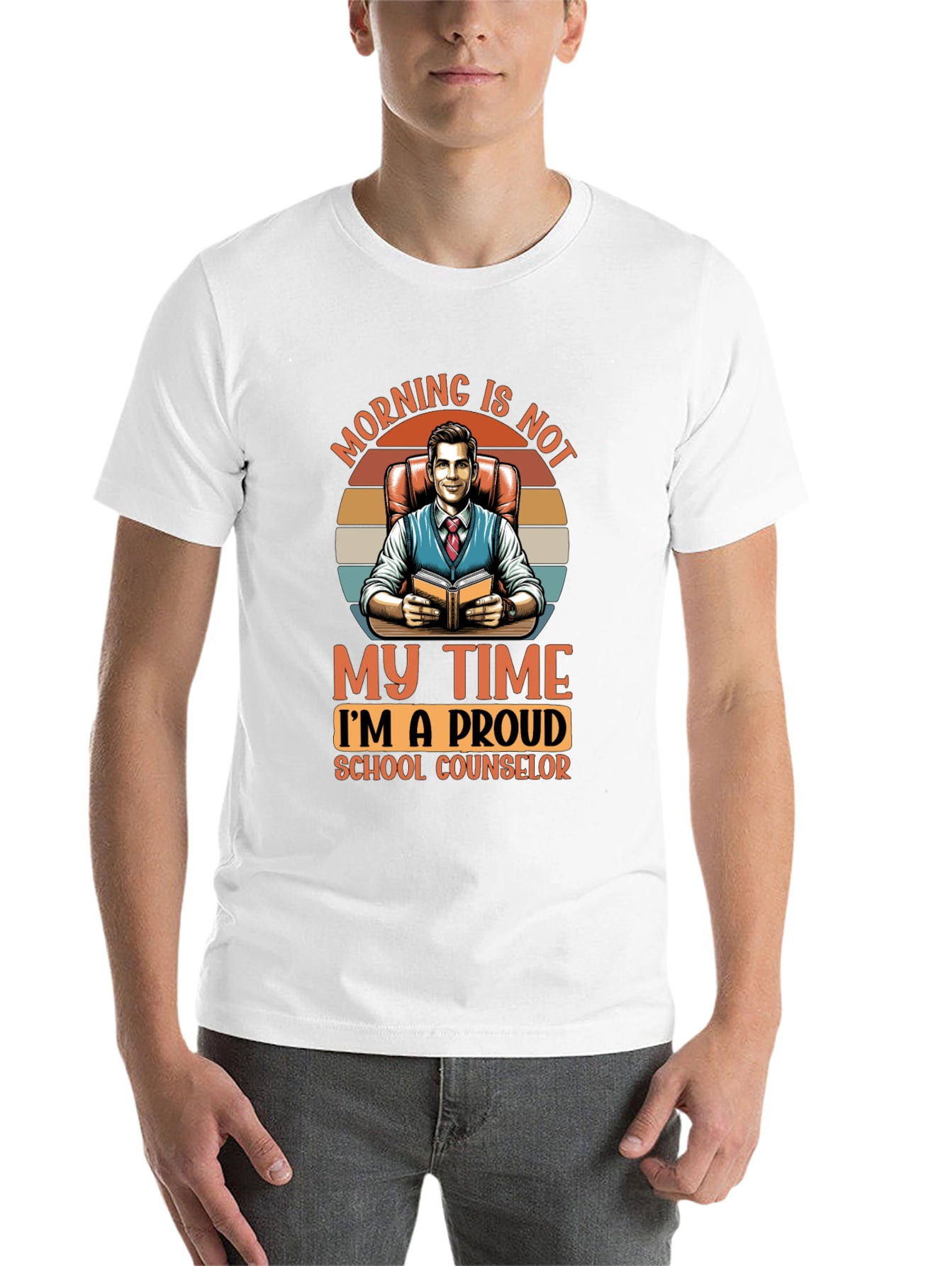 Black Proud School Counselor T-Shirt - Morning Is Not My Time view 14