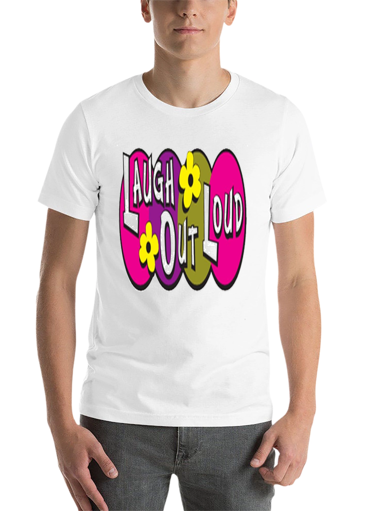 Black Laugh Out Loud Graphic Tee view 14