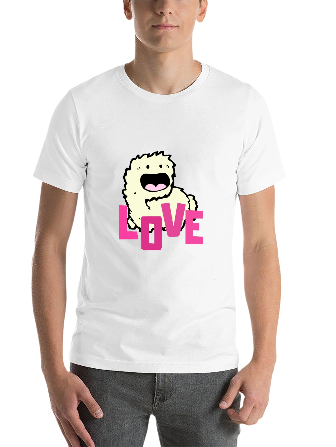 Black Love Monster Graphic Black T-Shirt view 14