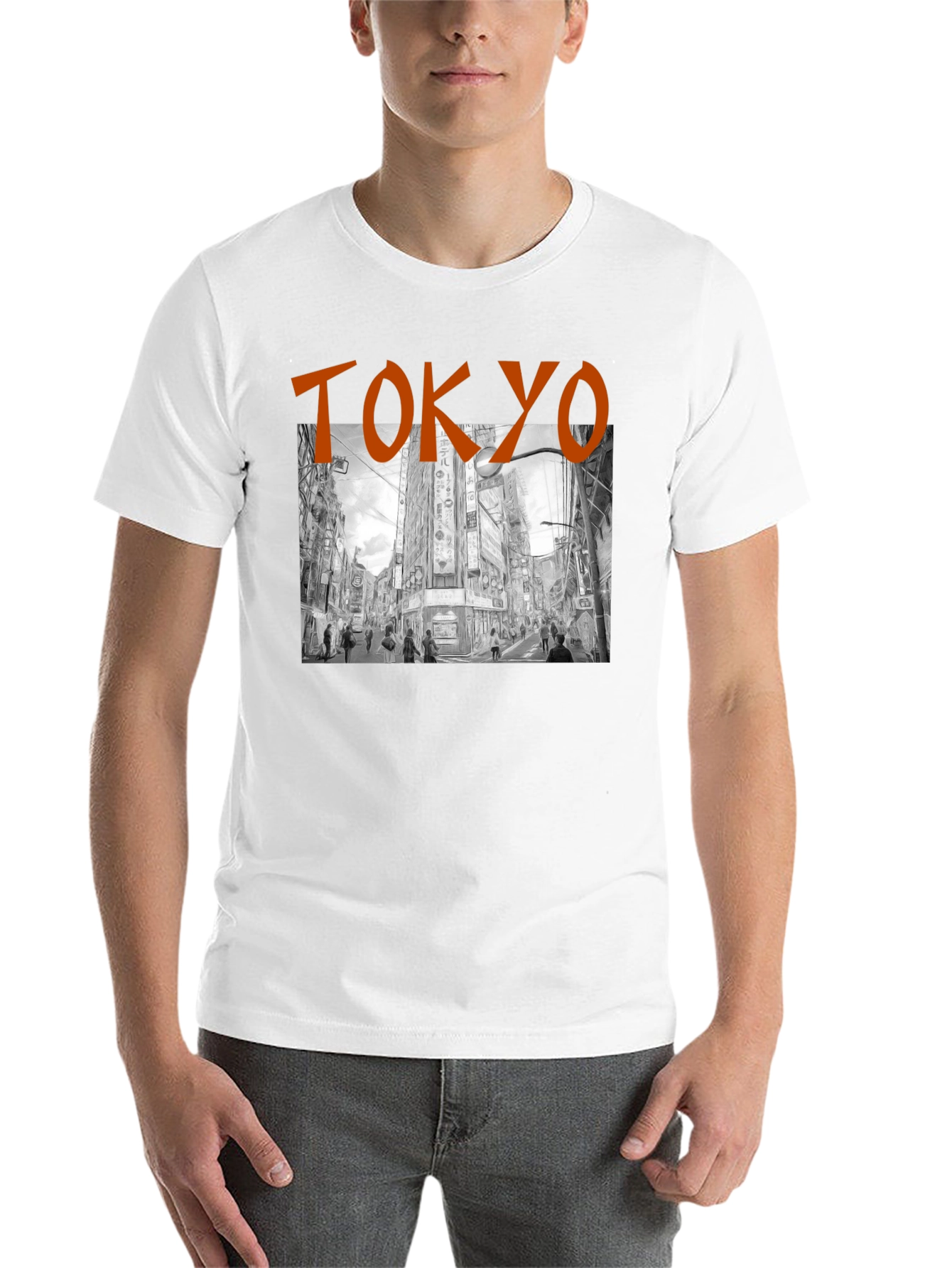 Black Tokyo Cityscape Graphic T-Shirt view 14