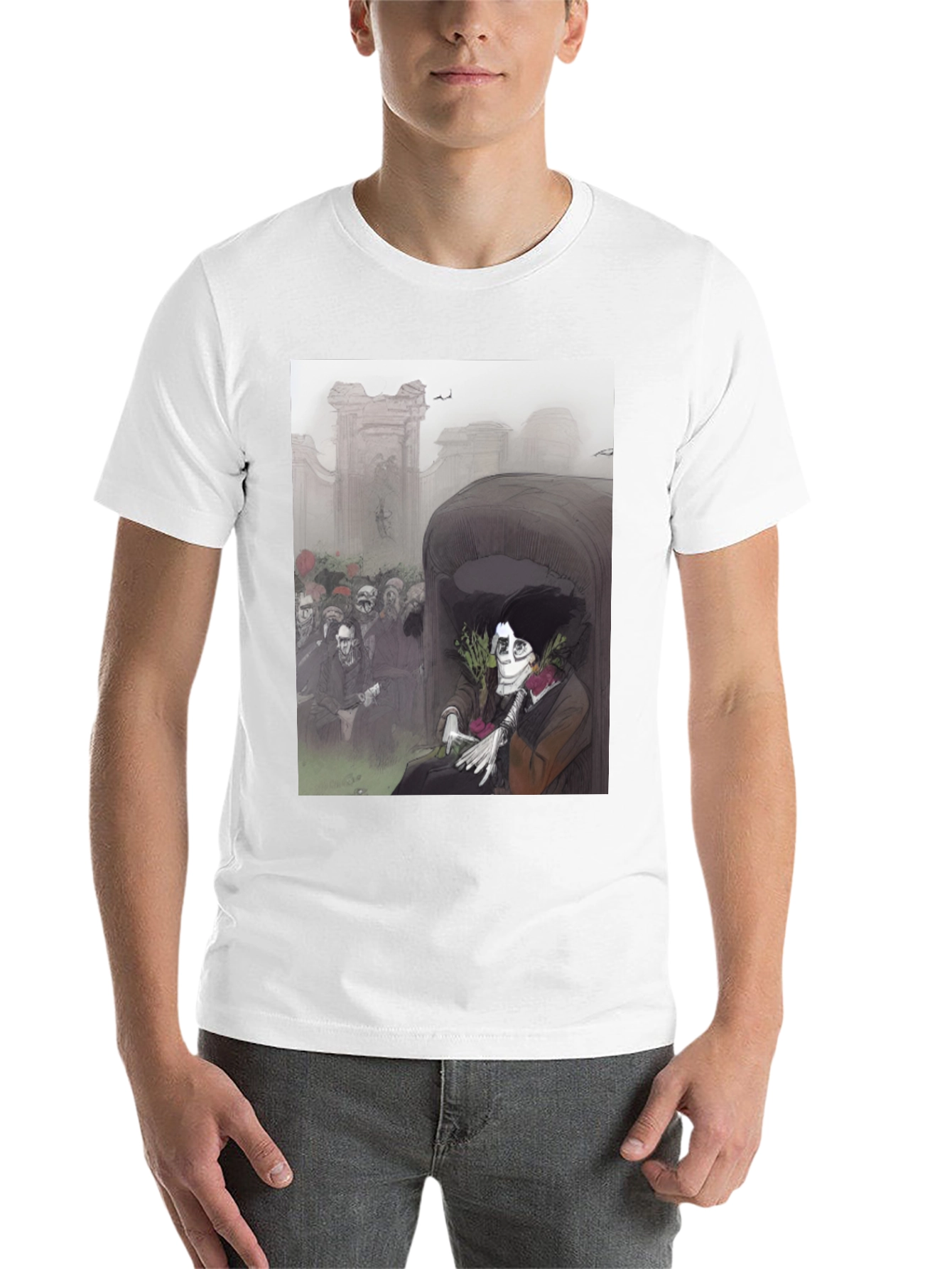 Black Gothic Skeleton T-Shirt view 14