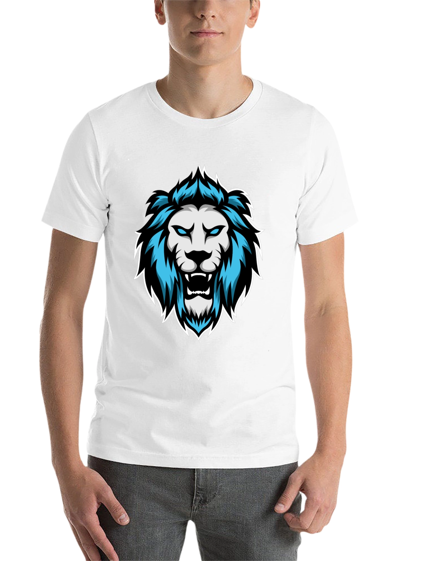Black Lion Graphic Tee - Men's Black T-Shirt view 14