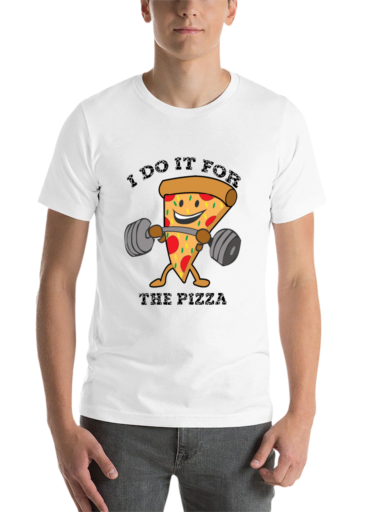 Black Pizza Lover Workout T-Shirt - Funny Fitness Tee view 14
