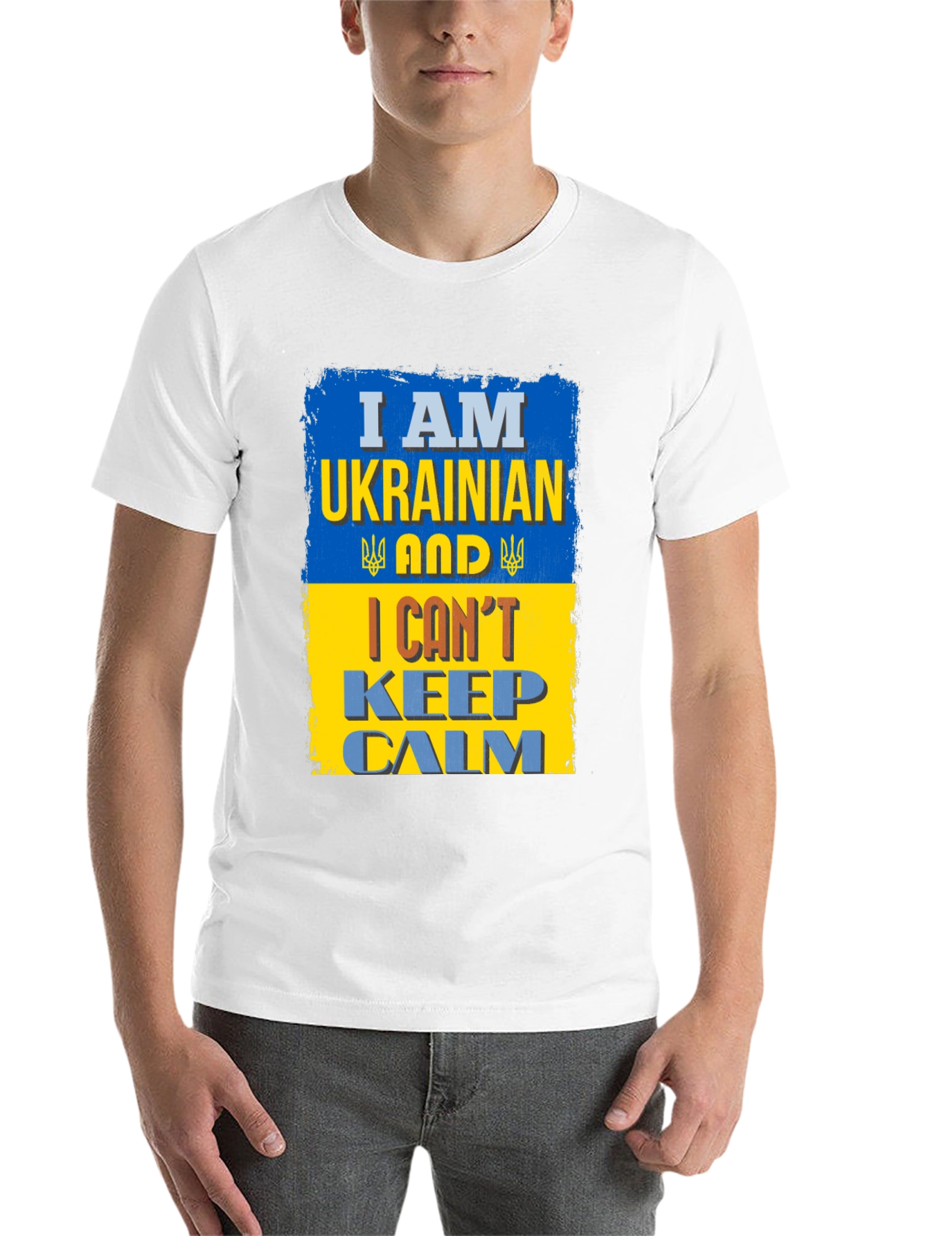 Black I Am Ukrainian And I Can't Keep Calm T-Shirt view 14