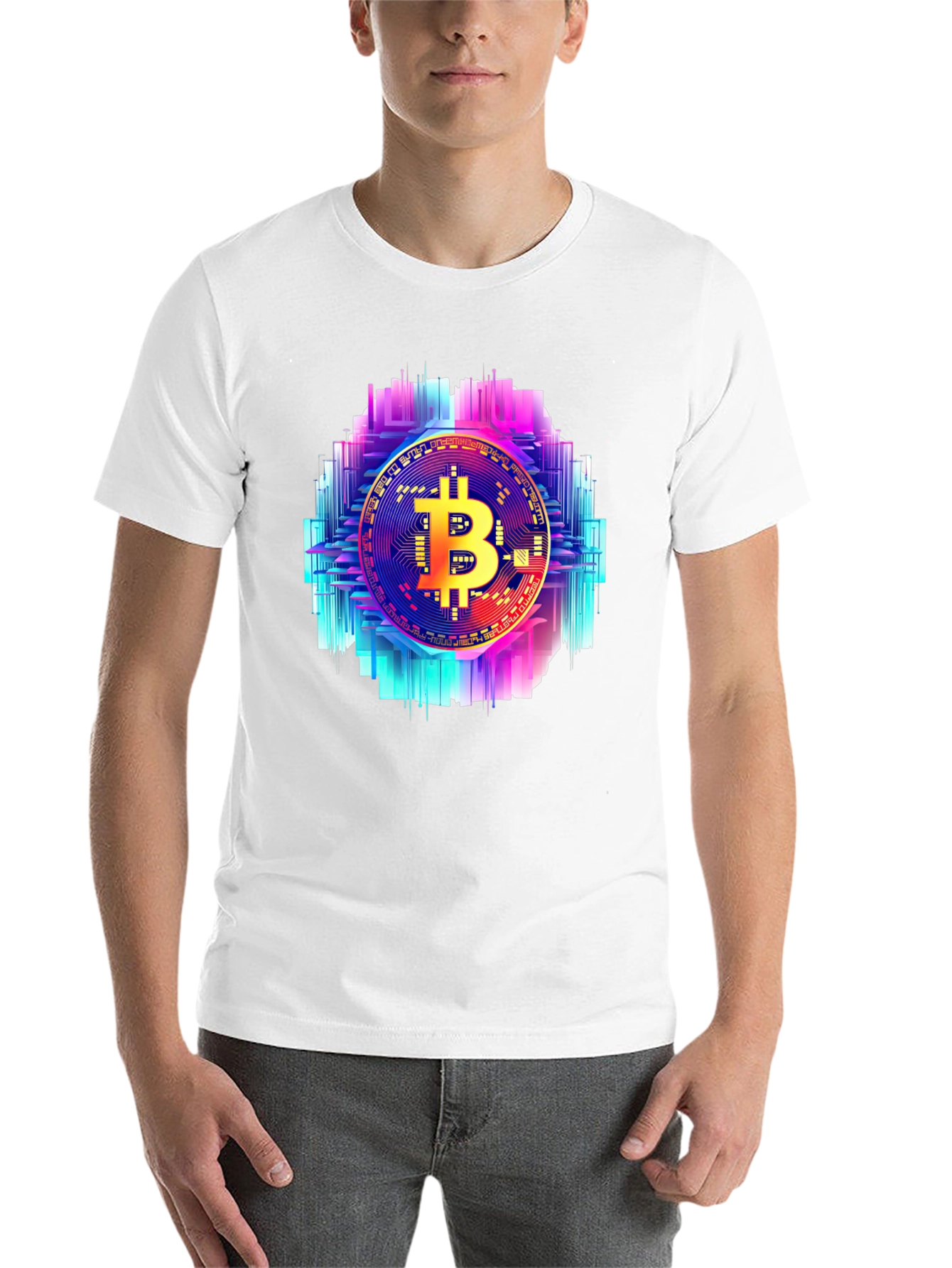 Bitcoin Circuit Graphic Tee - Crypto Style - 14