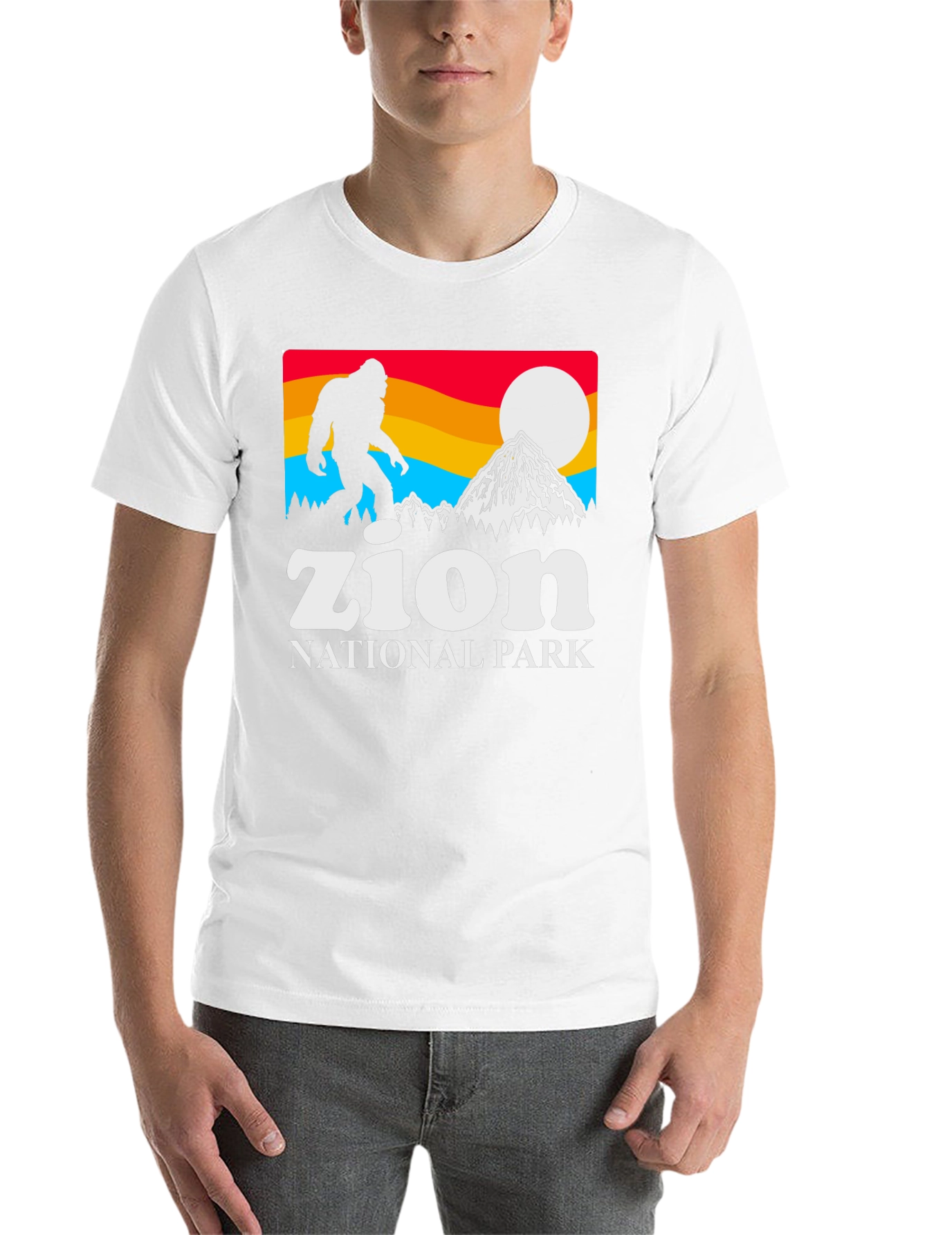 Black Zion National Park Bigfoot Graphic Tee - Black view 14