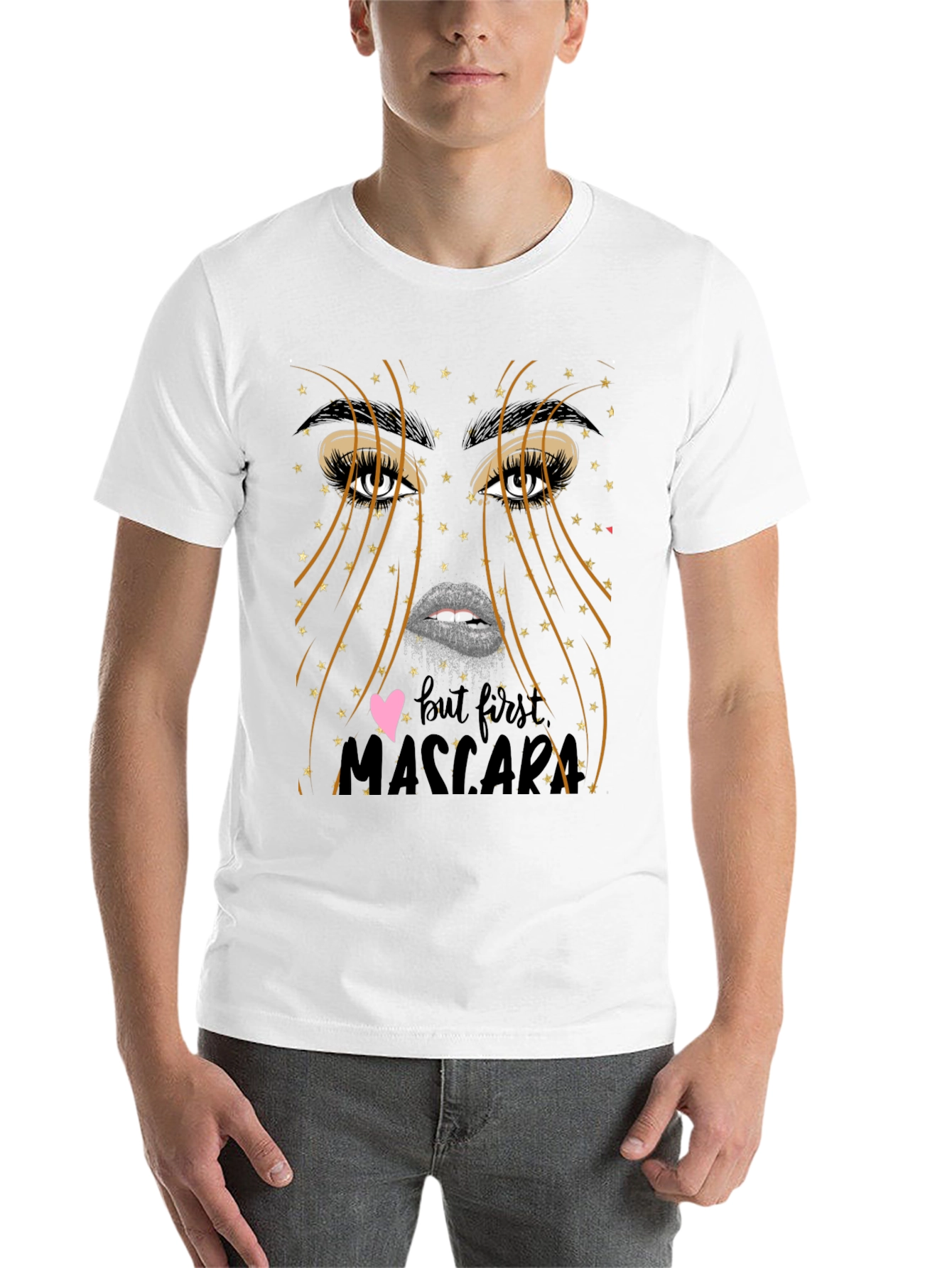 Black But First Mascara Graphic Tee - Unisex Black T-Shirt view 14