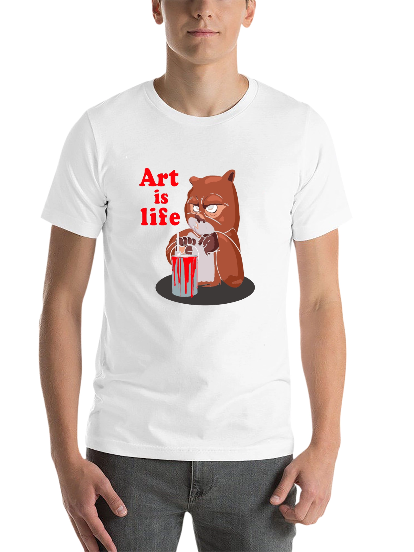 Black Art is Life Graphic Print Crew Neck T-Shirt view 14