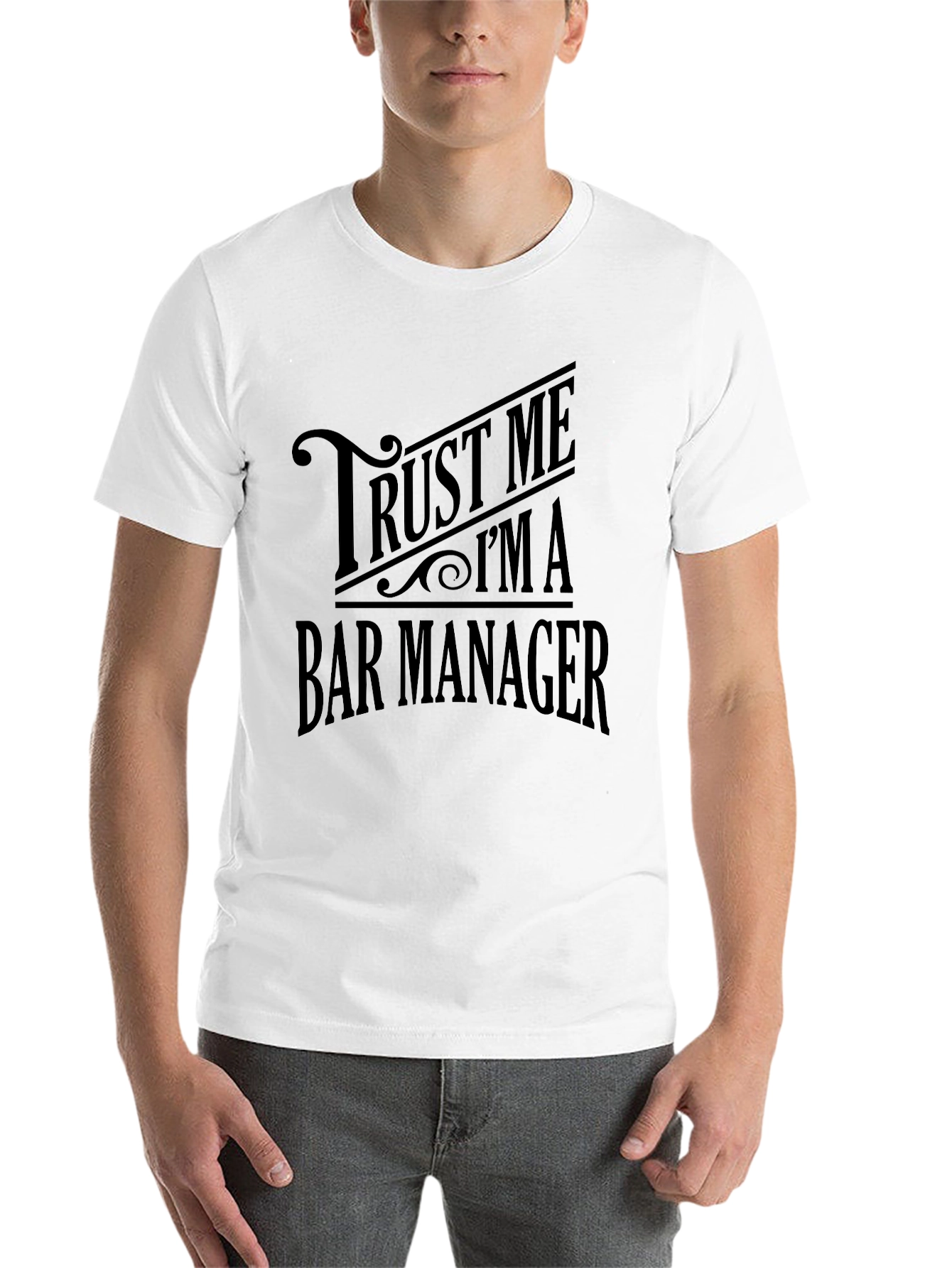 Black Trust Me I'm A Bar Manager Black T-Shirt view 14