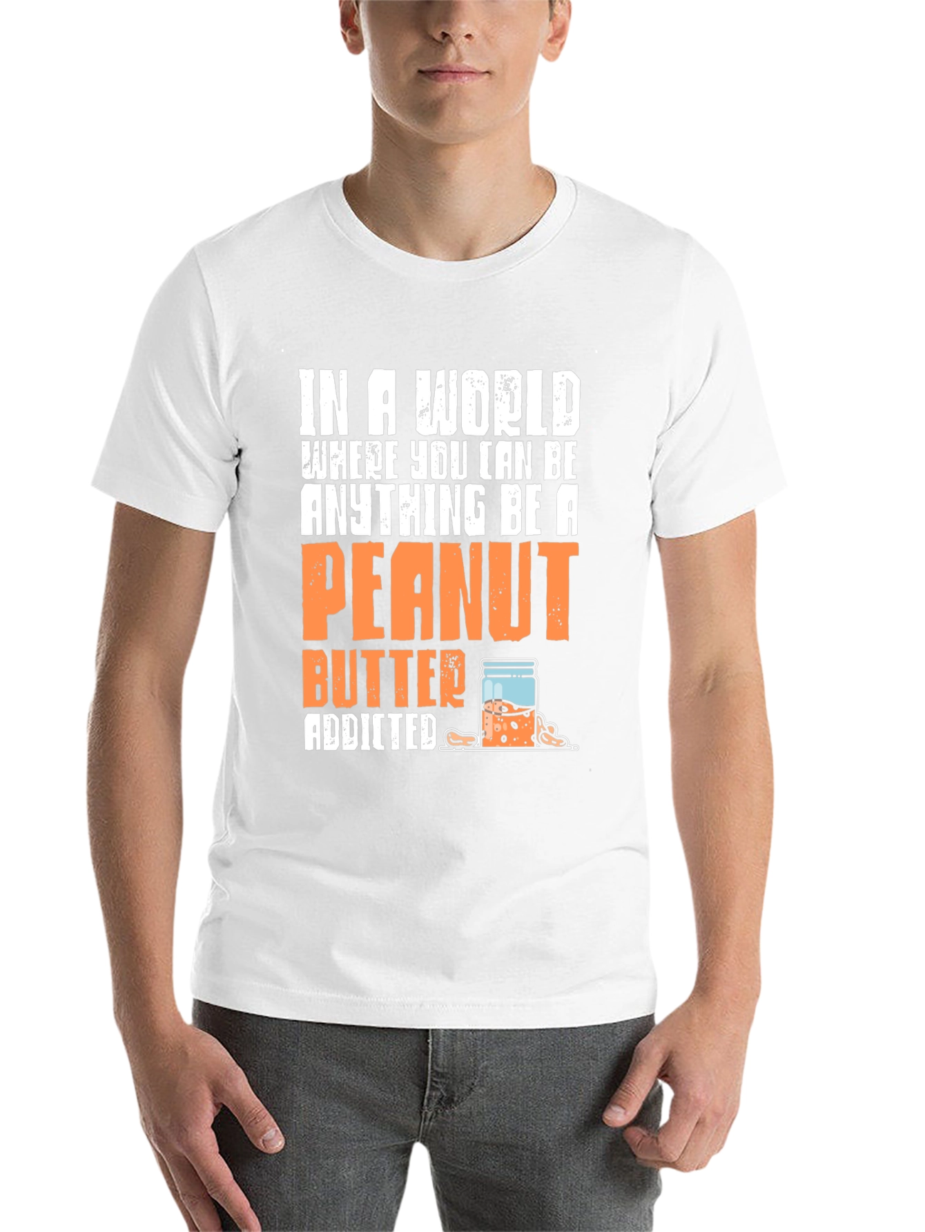 Black Peanut Butter Addicted Graphic Tee view 14