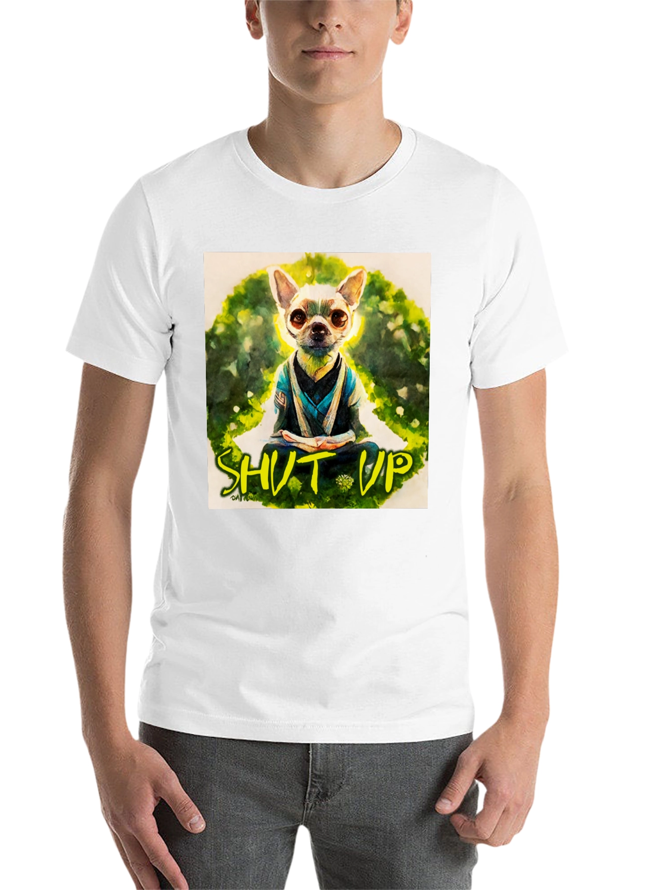 Black Zen Chihuahua T-Shirt - Meditating Dog Graphic Tee view 14