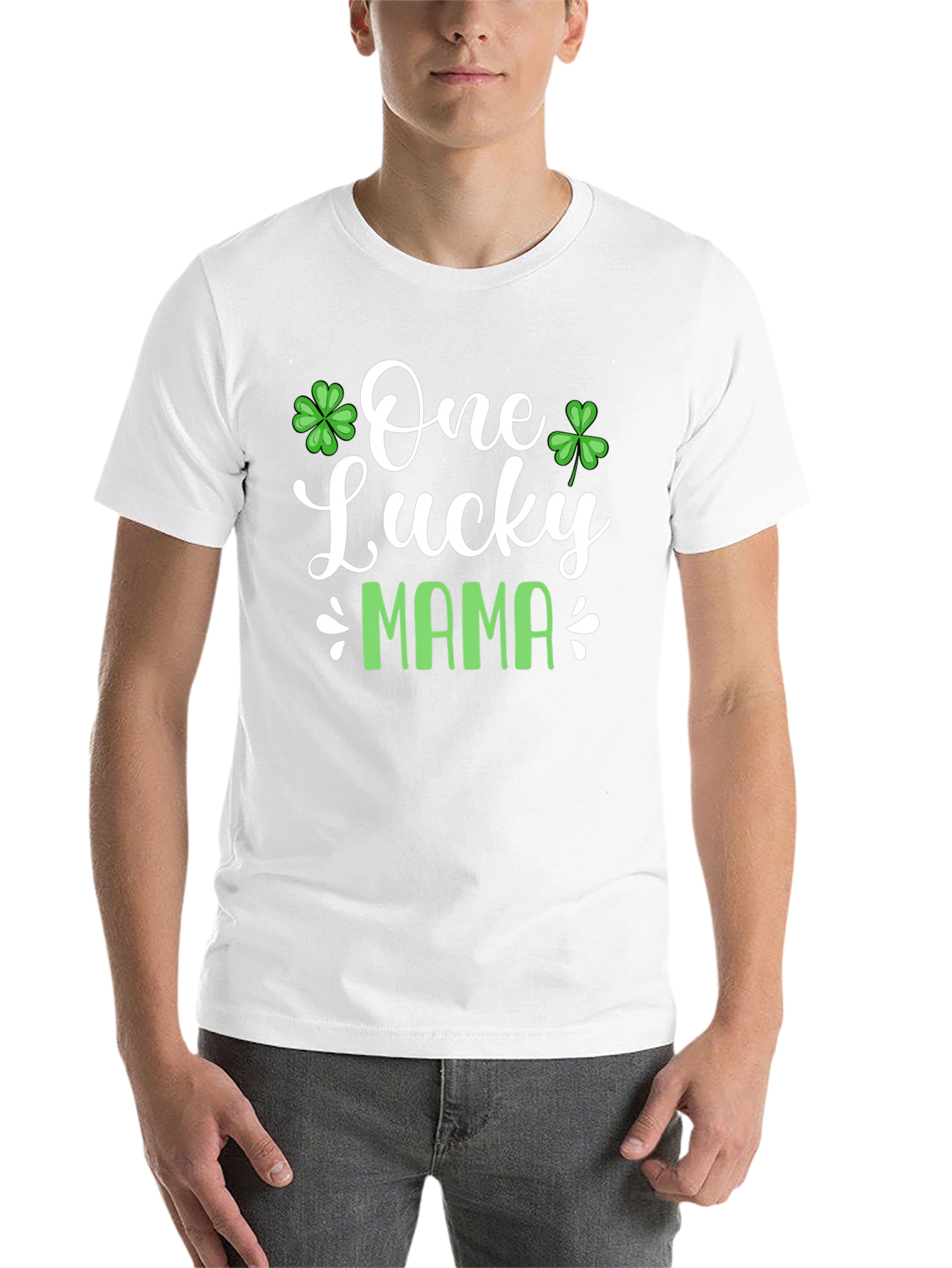 Black One Lucky Mama St. Patrick's Day T-Shirt view 14