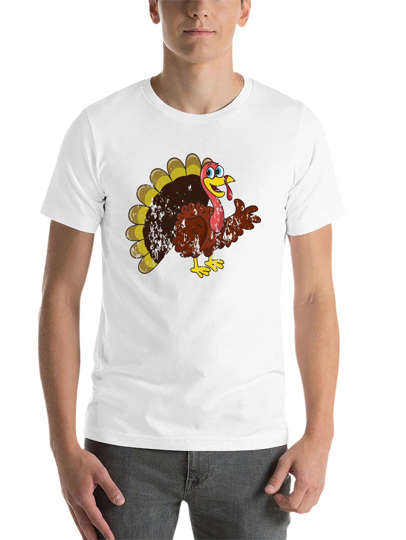 Black Funny Turkey Graphic Tee view 14