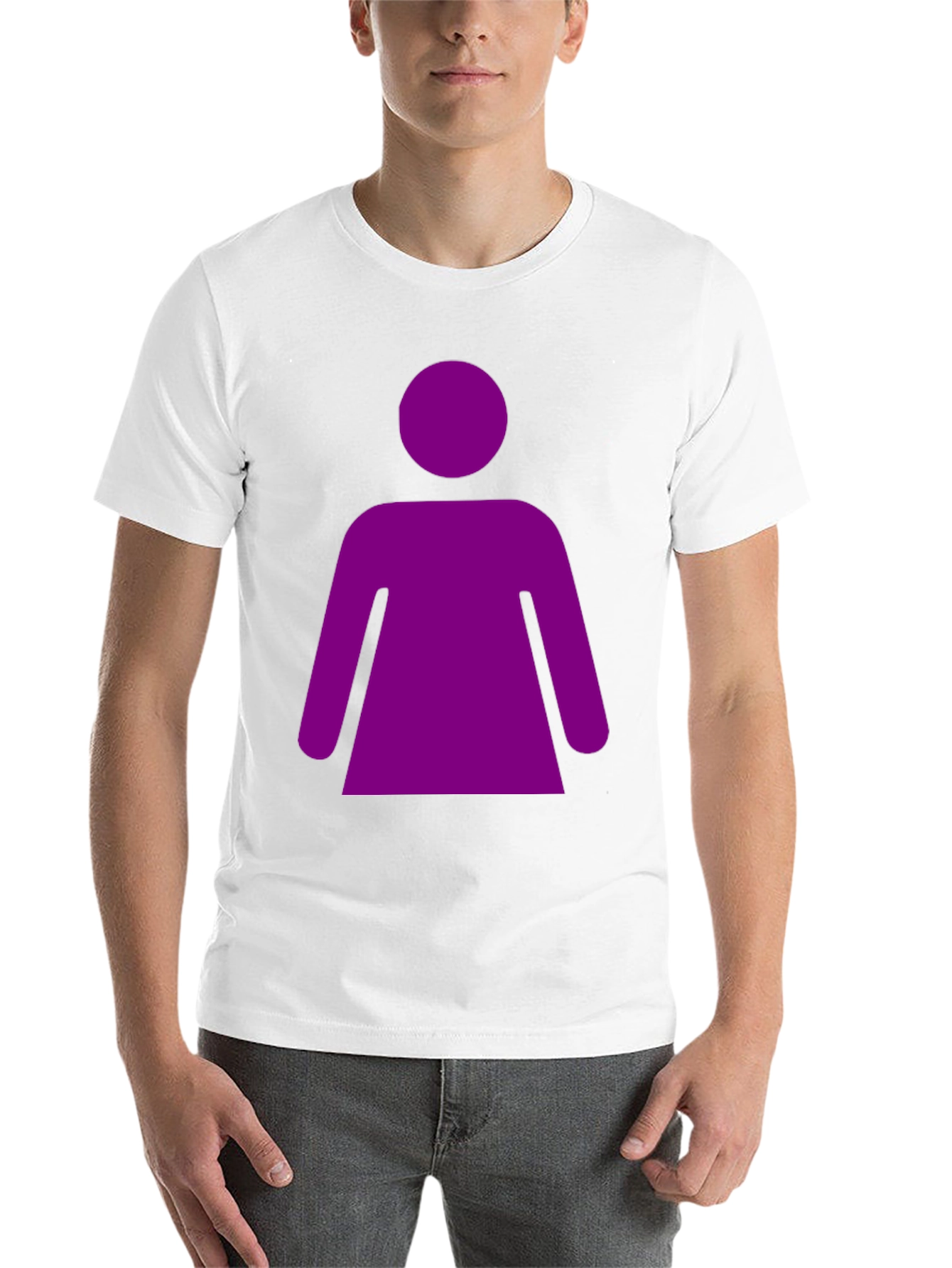 Black Purple Woman Graphic Tee - Black Unisex T-Shirt view 14