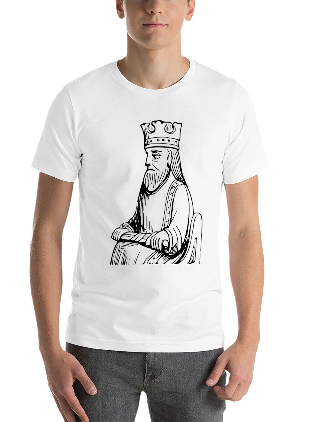 Black King Chess Piece Graphic T-Shirt - Black view 14