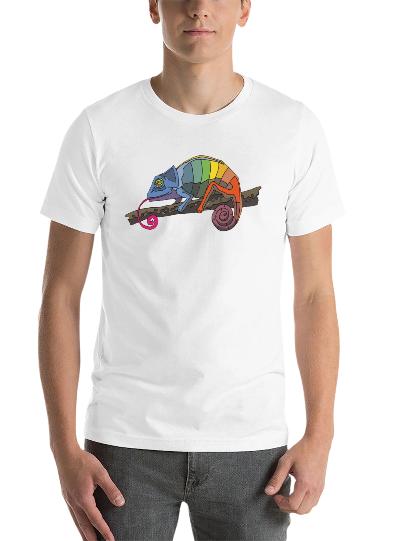 Black Rainbow Chameleon Black T-Shirt view 14