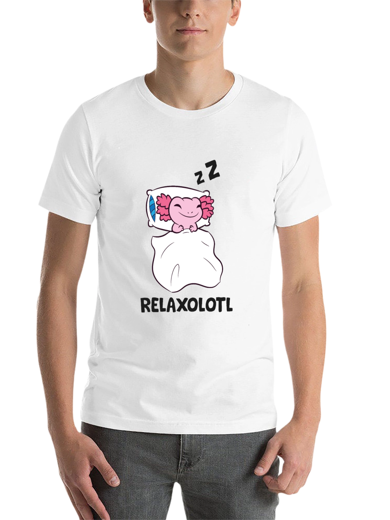 Relaxolotl T-Shirt: Sleepy Axolotl Design - 14