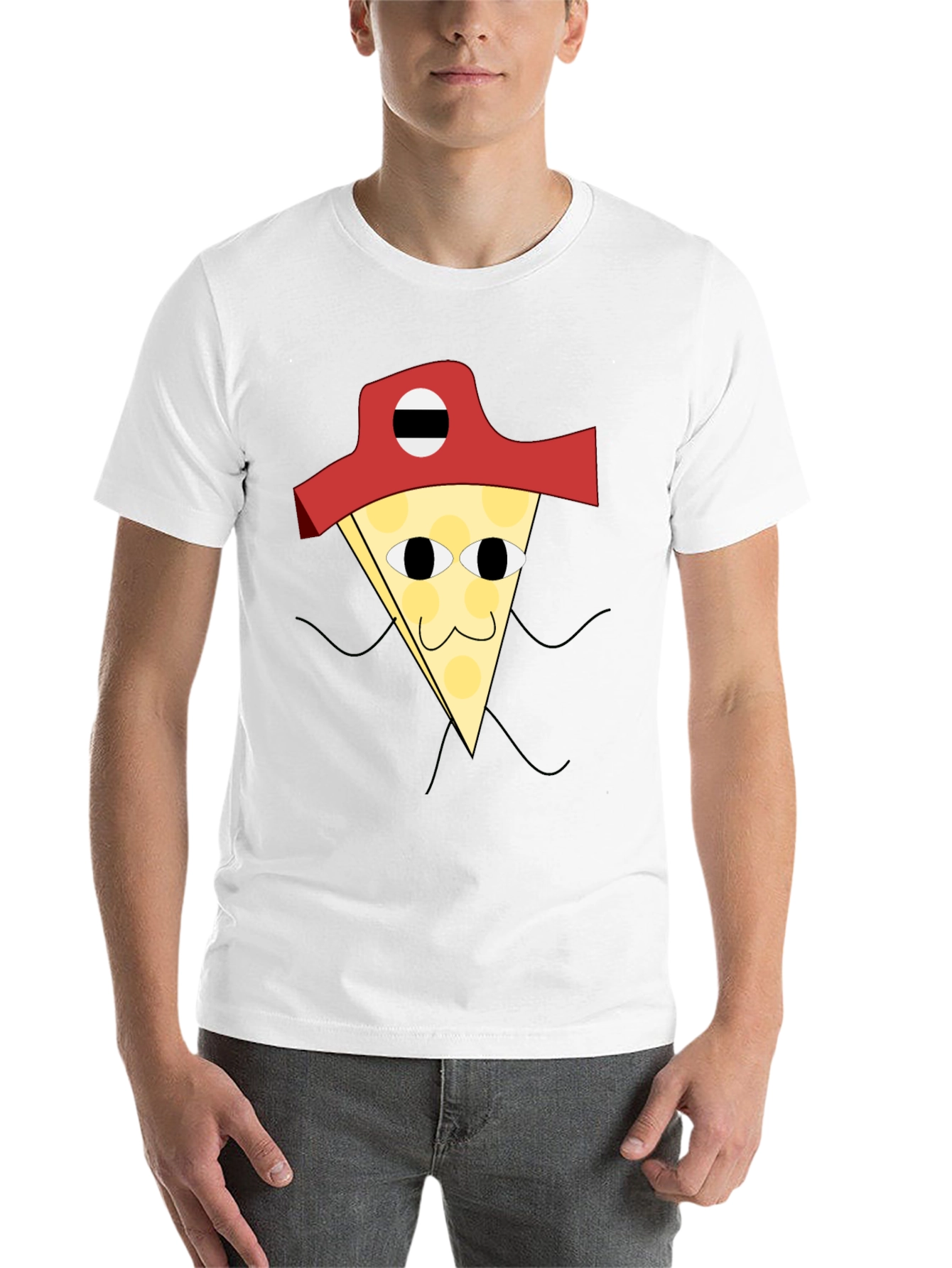 Black Pizza Pirate T-Shirt - Quirky Graphic Tee view 14