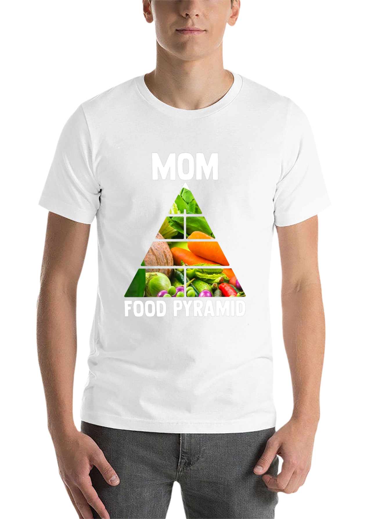 Mom's Food Pyramid T-Shirt - Healthy Eating Tee - 14