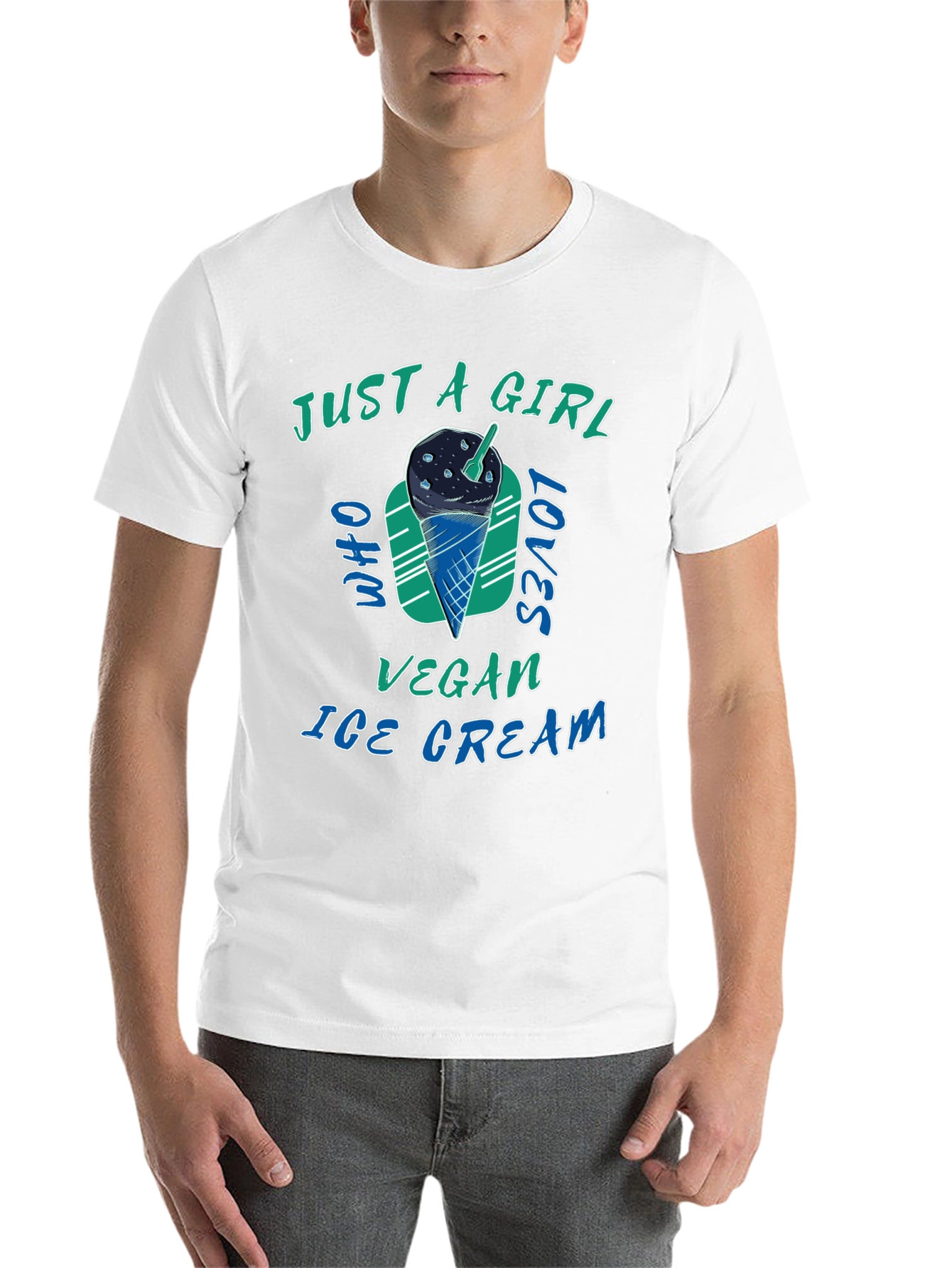 Black Vegan Ice Cream Lover T-Shirt view 14