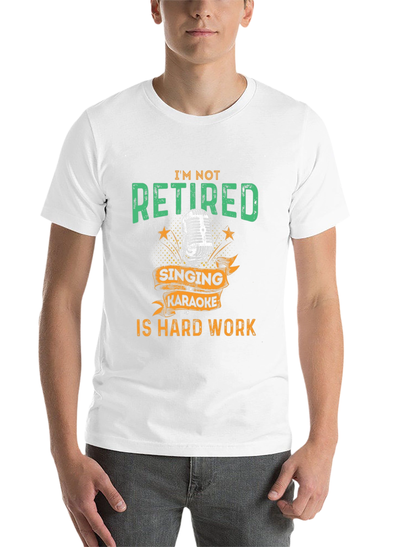 Black Funny Retirement Karaoke T-Shirt view 14