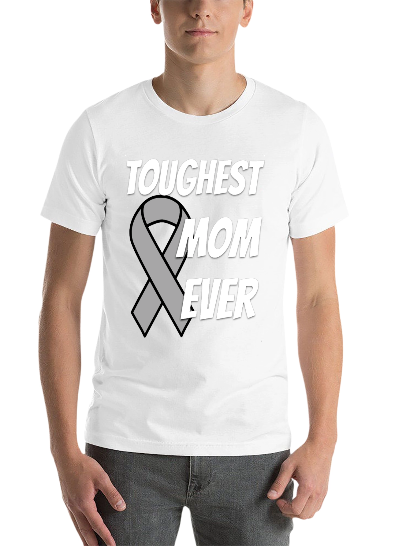Toughest Mom Ever T-Shirt - Support Ribbon Design - 14