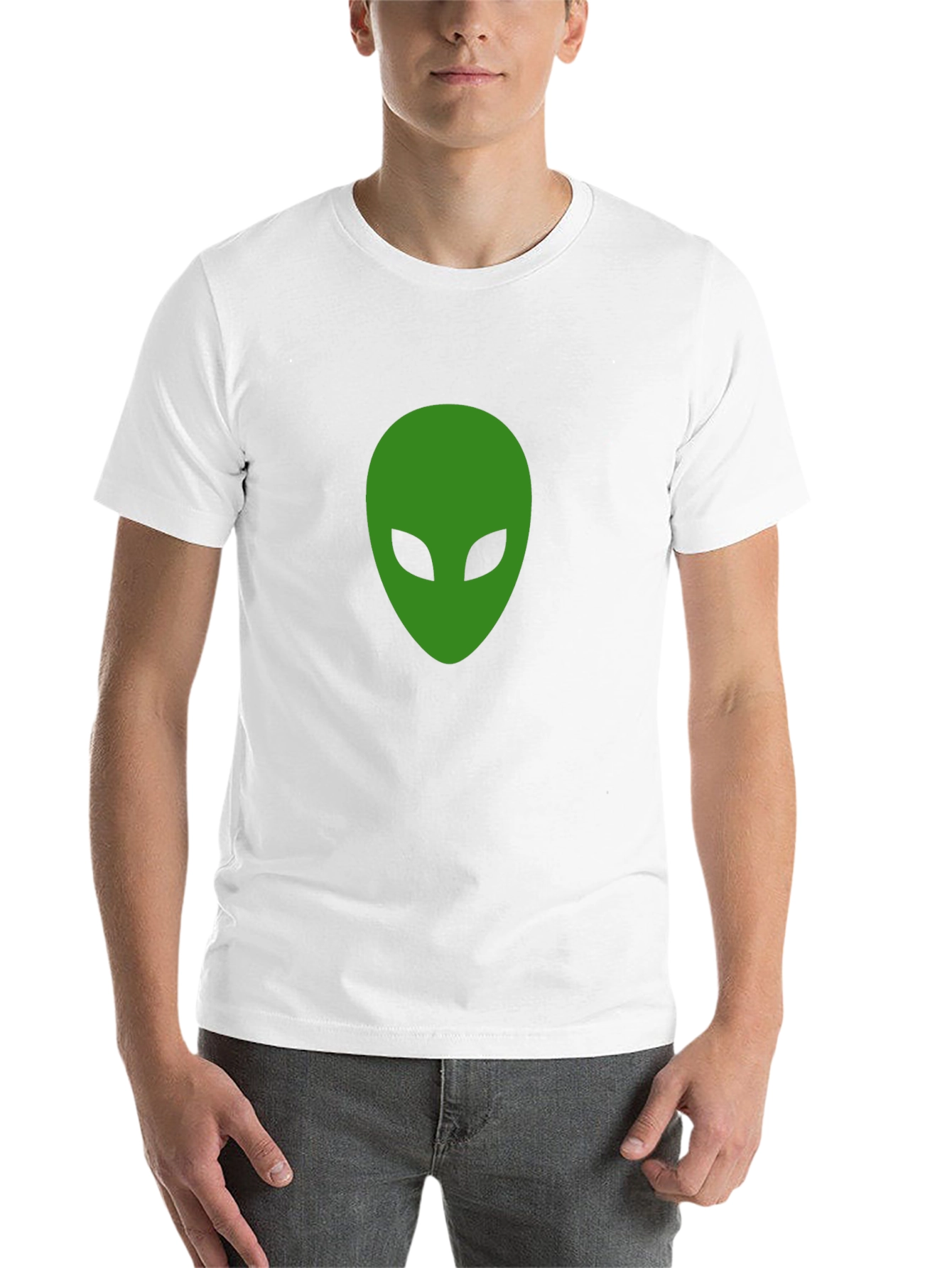 Alien Head Graphic Black T-Shirt - 14