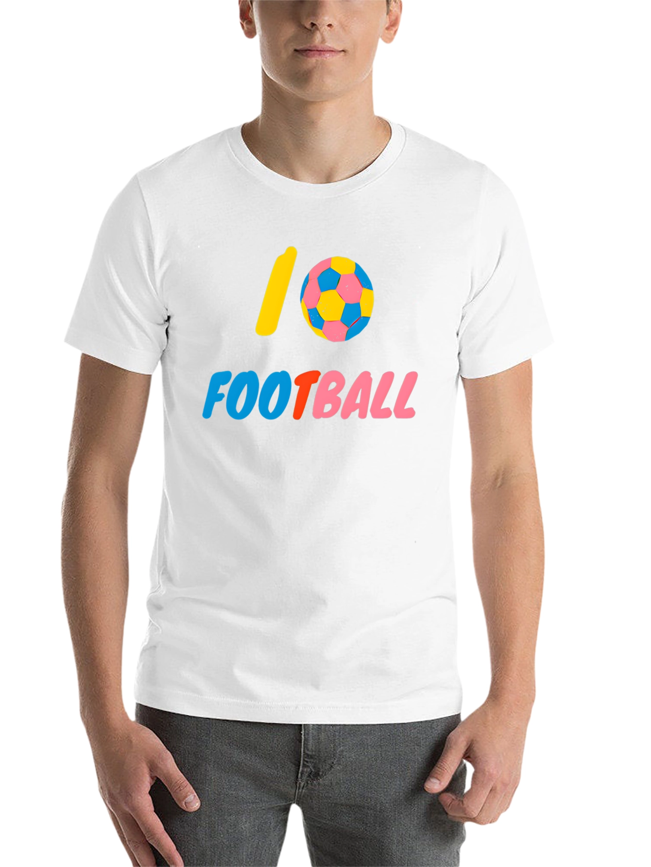 Black I Love Football Graphic Tee - Black Cotton Shirt view 14