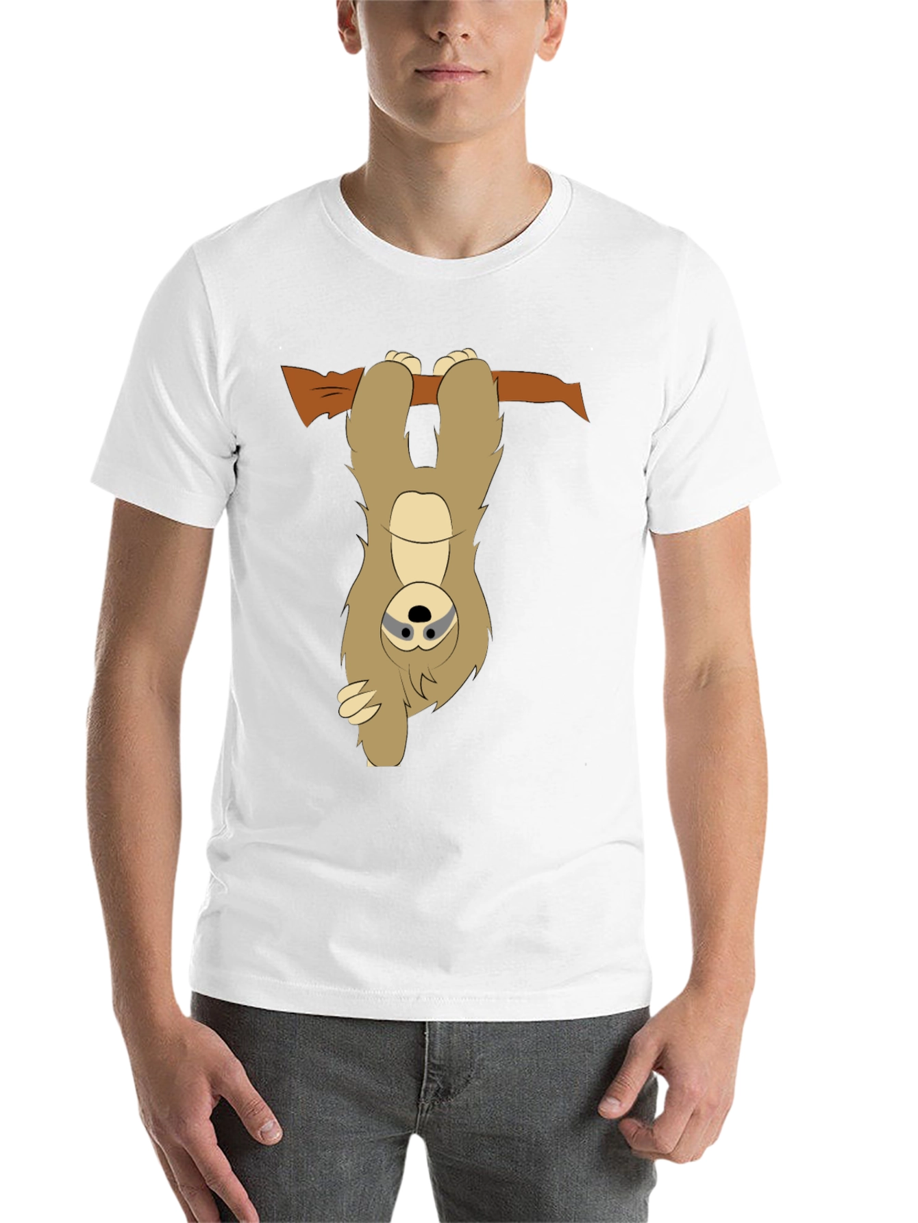Sloth Hanging Upside Down Men's Graphic T-Shirt - 14