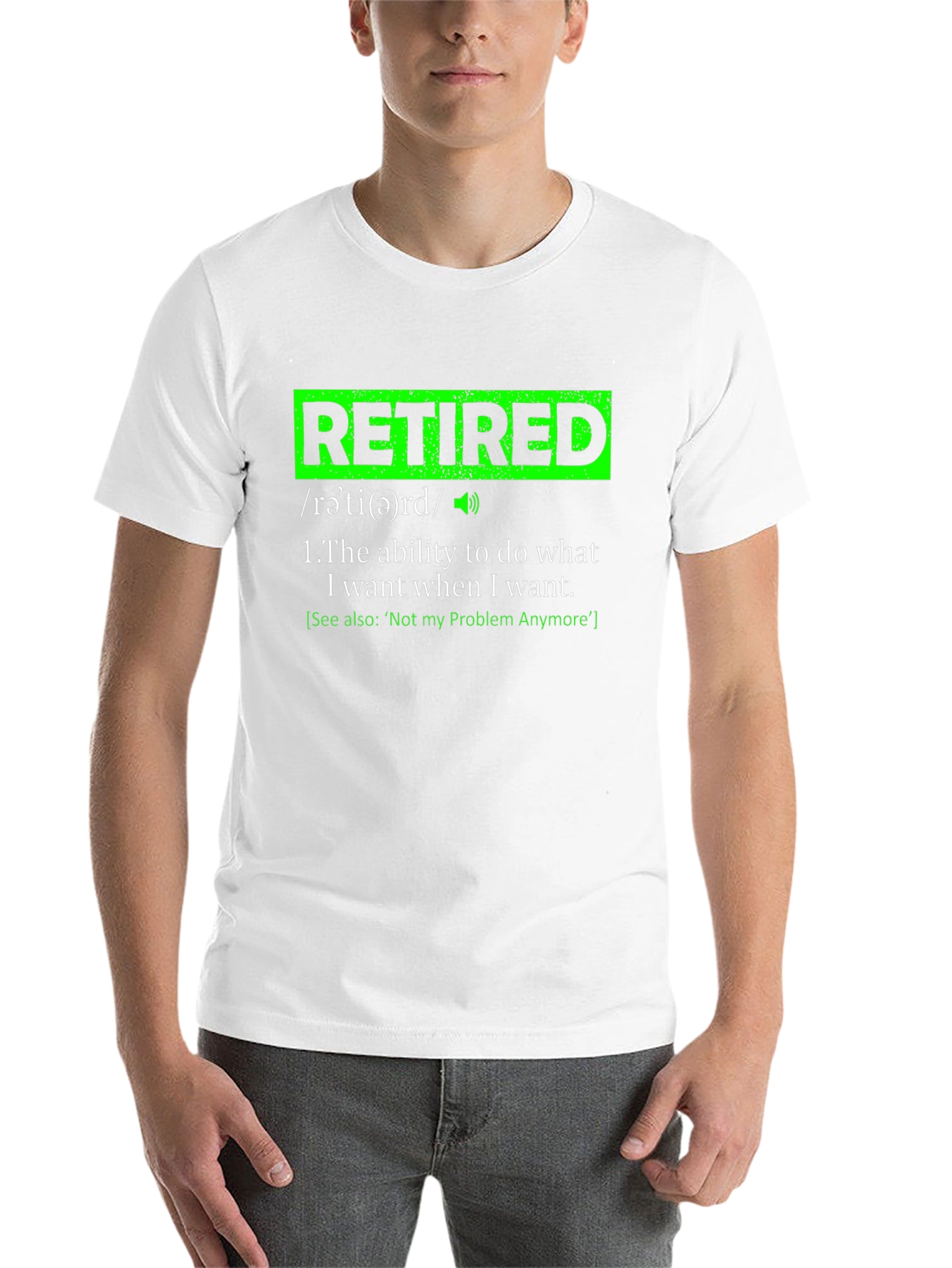Black Funny Retired Definition Black T-Shirt view 14