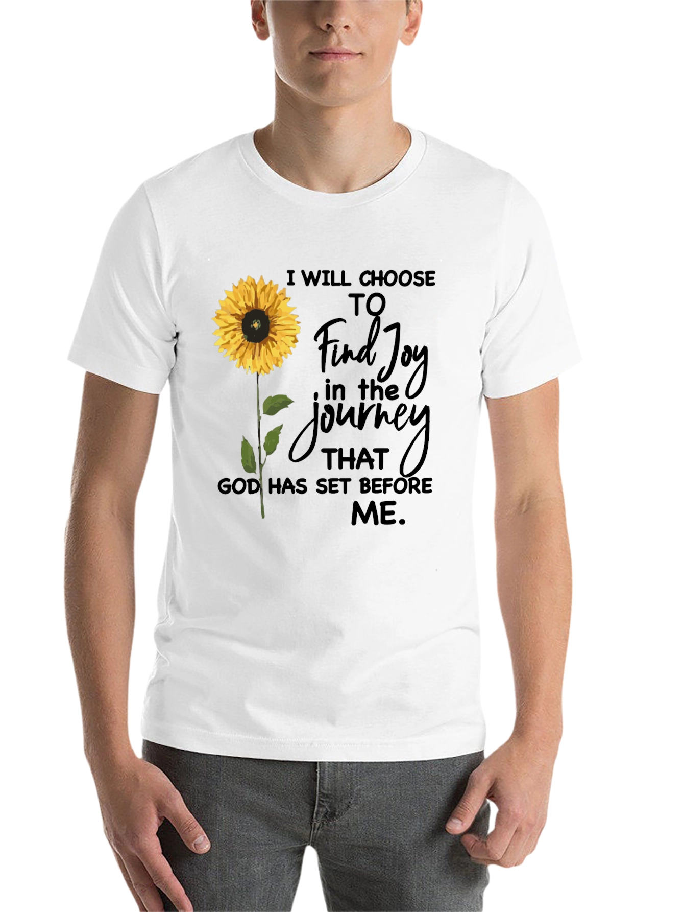 Black Sunflower Joy Journey T-Shirt view 14