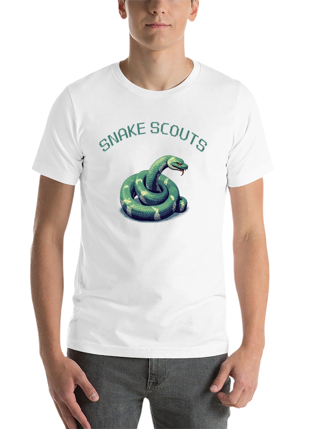 Black Snake Scouts Graphic T-Shirt - Black Cotton Tee view 14